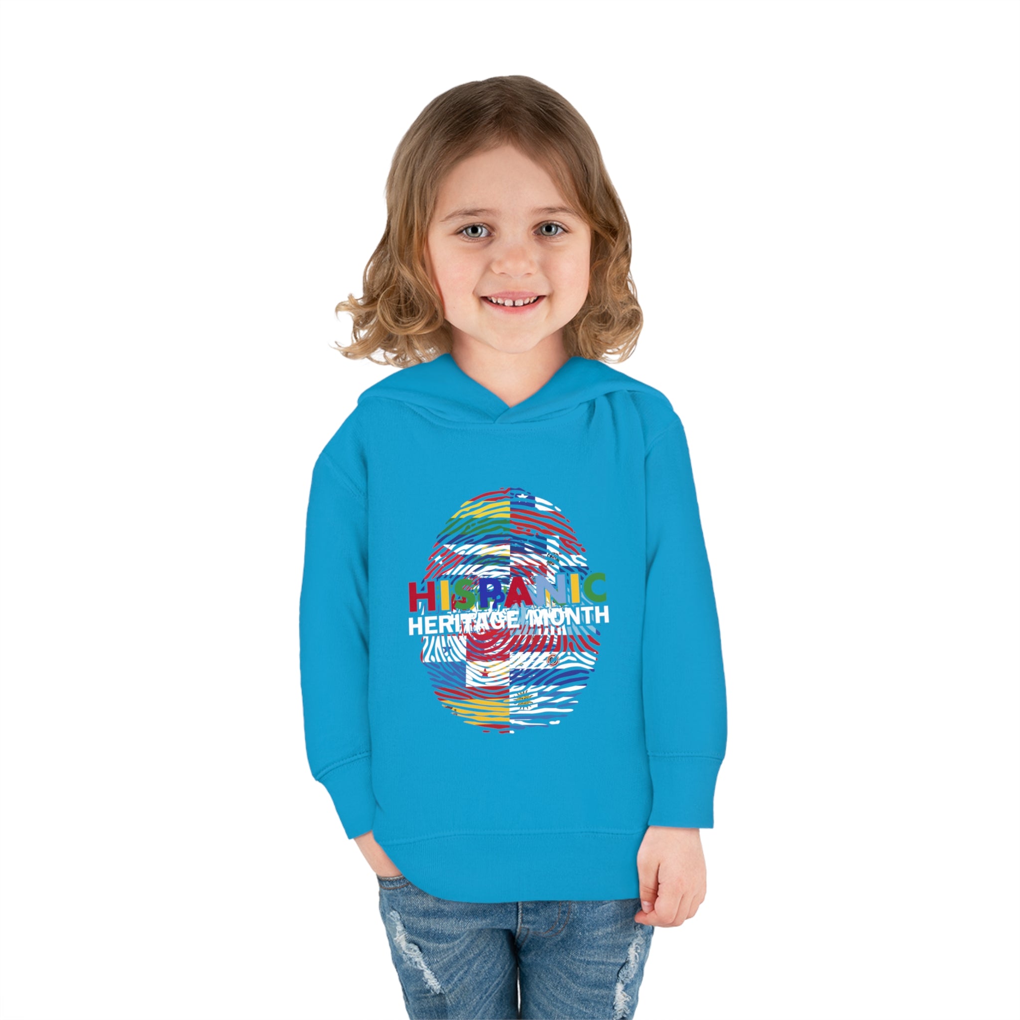 Flag Fingerprint - Hispanic Heritage Month Toddler Hoodie