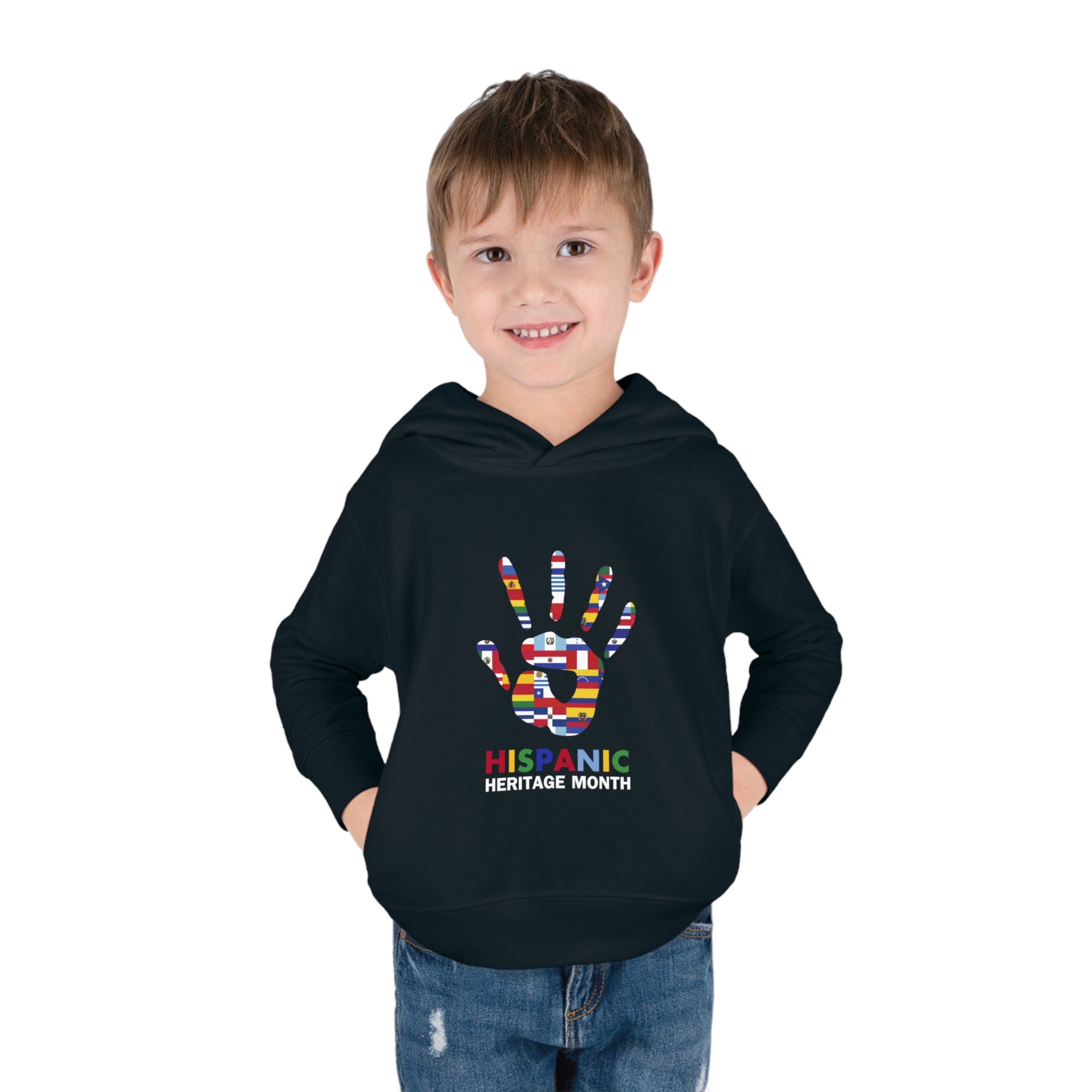 Flag Handprint - Hispanic Heritage Month Toddler Hoodie