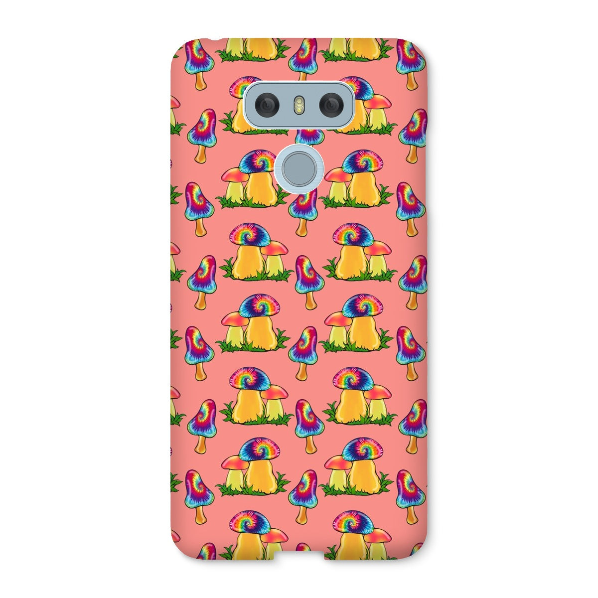 Retro Mushroom Pattern - Pink Snap Phone Case