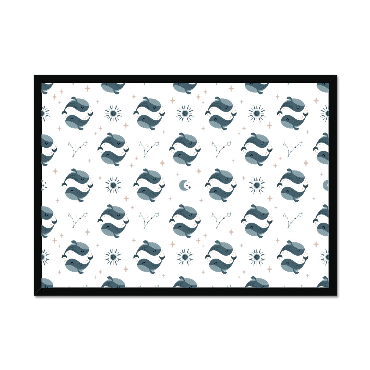 Pisces Pattern Framed Print