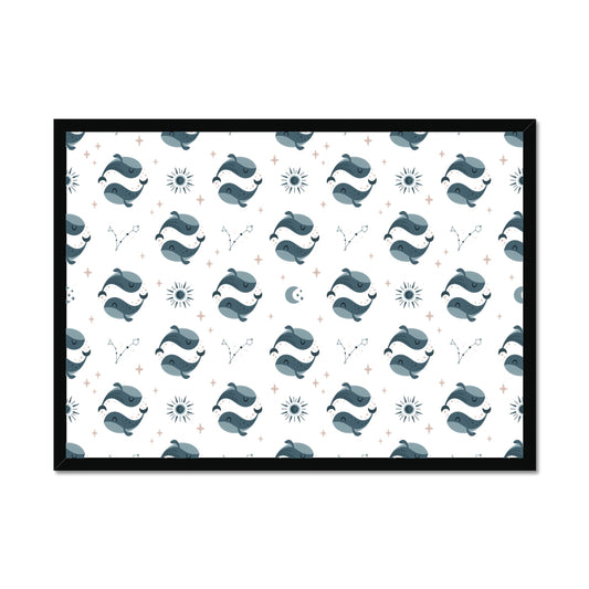 Pisces Pattern Framed Print