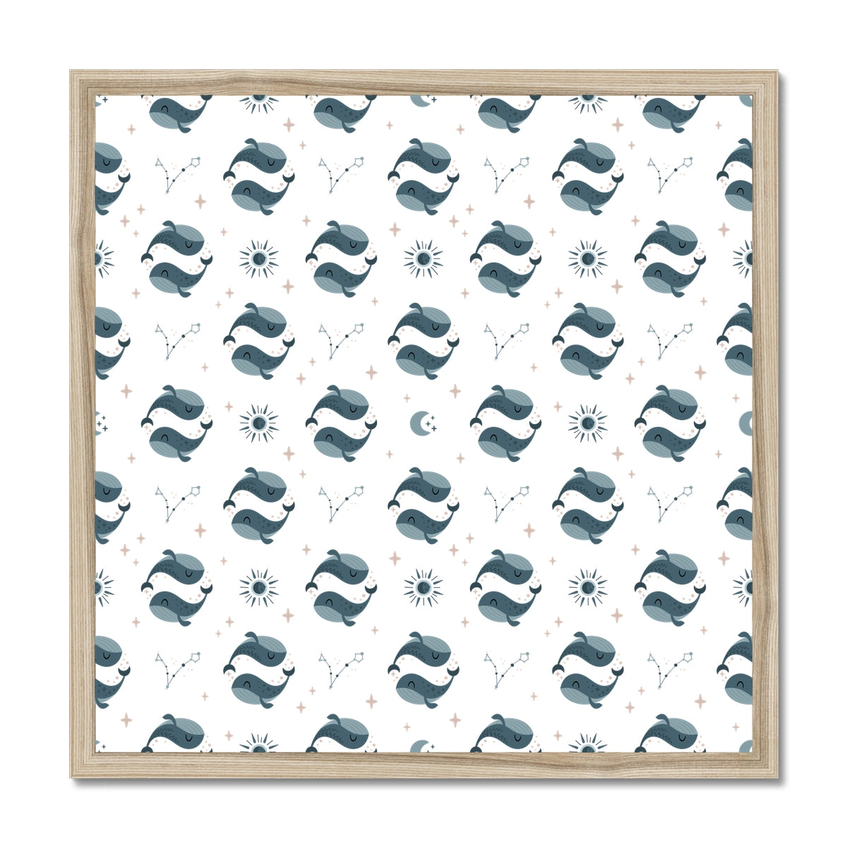 Pisces Pattern Framed Print