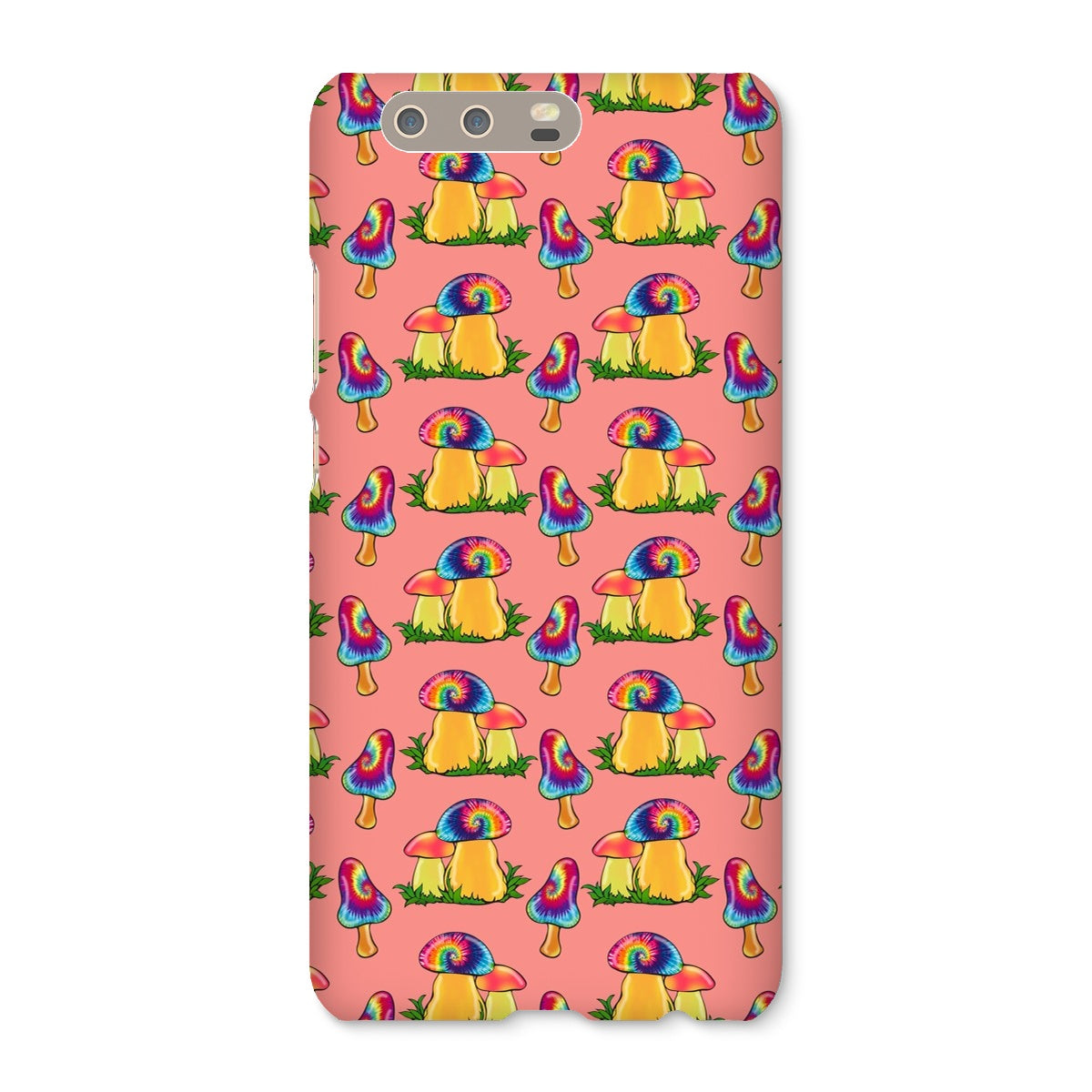 Retro Mushroom Pattern - Pink Snap Phone Case