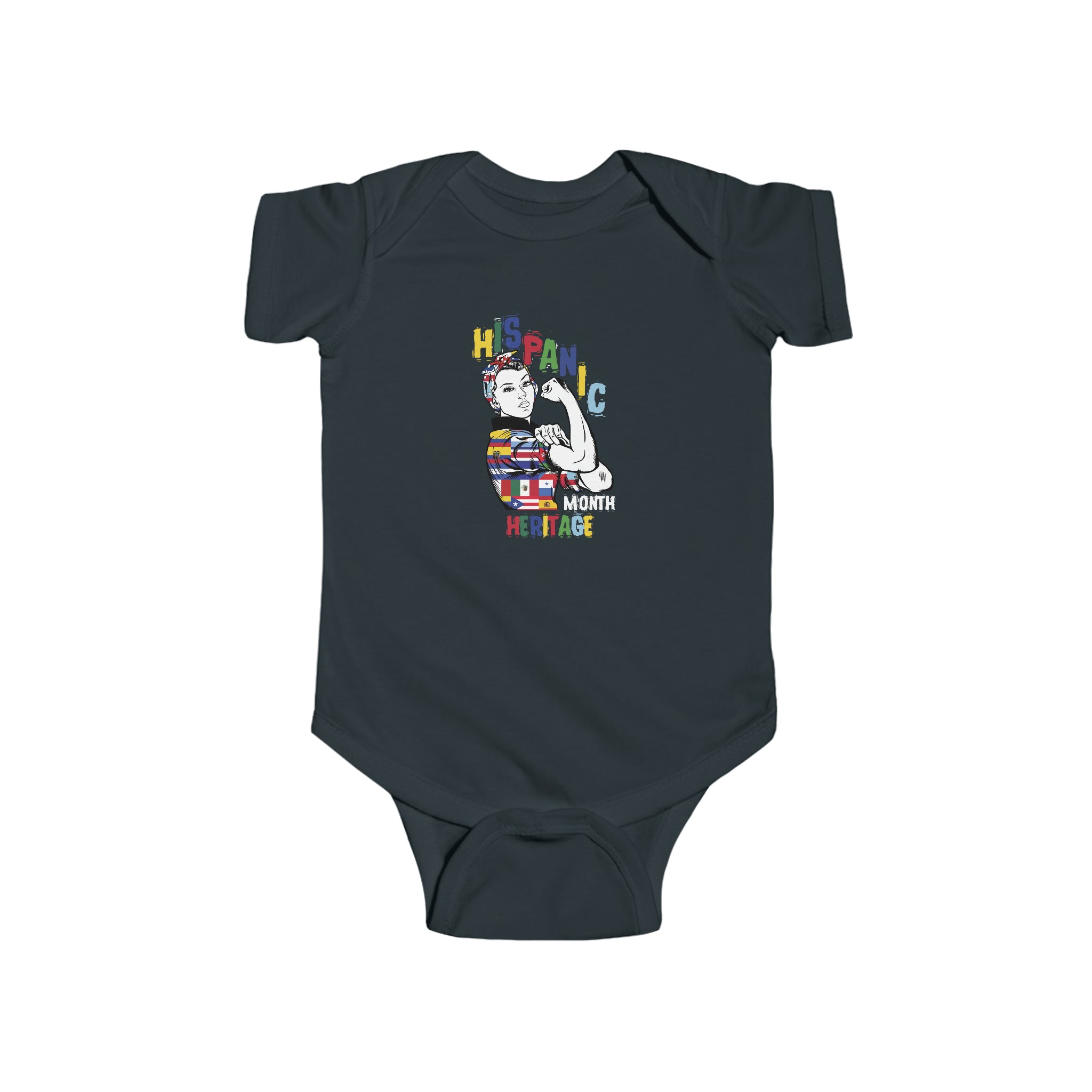 Muscle Strong Woman - Hispanic Heritage Month Infant  Bodysuit