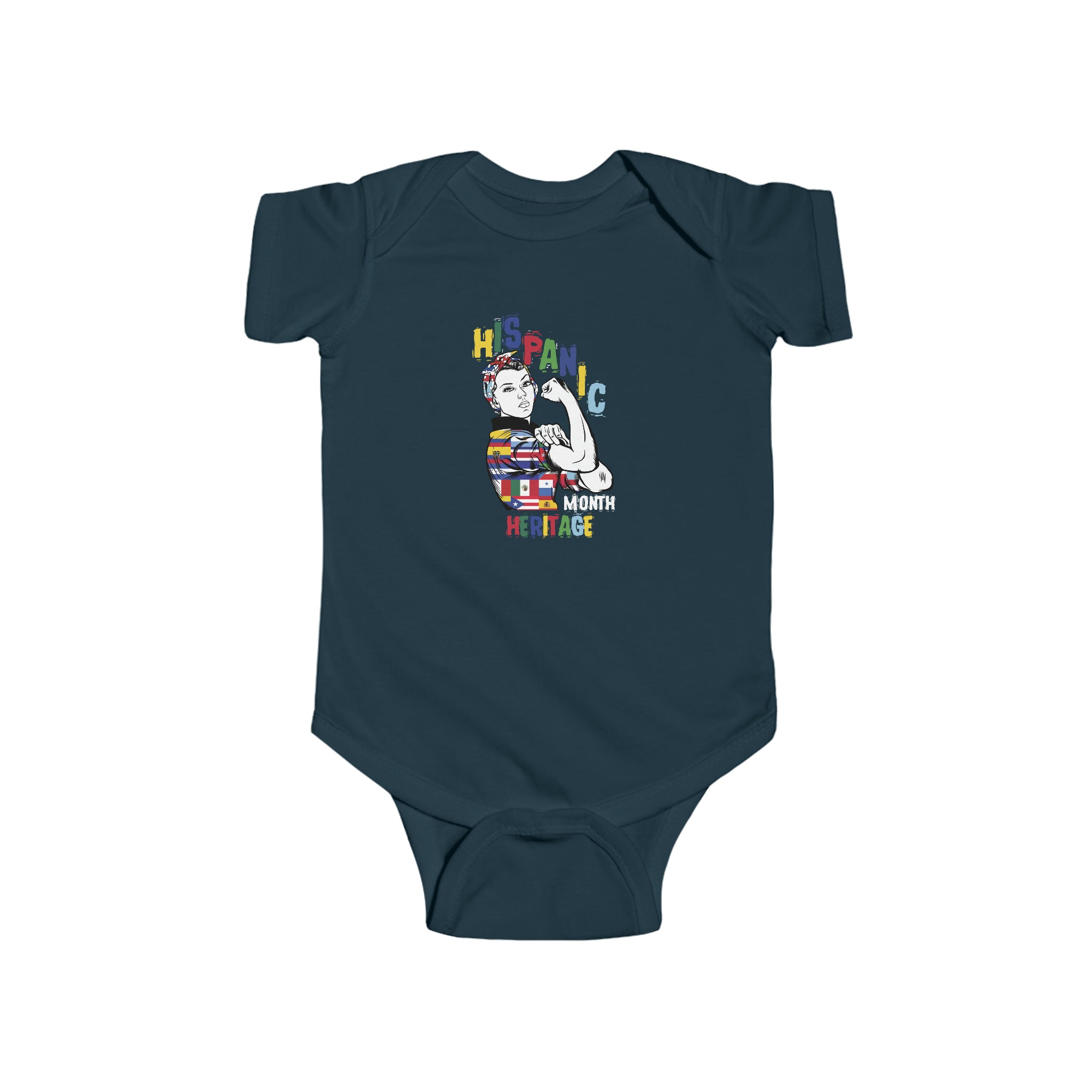 Muscle Strong Woman - Hispanic Heritage Month Infant  Bodysuit