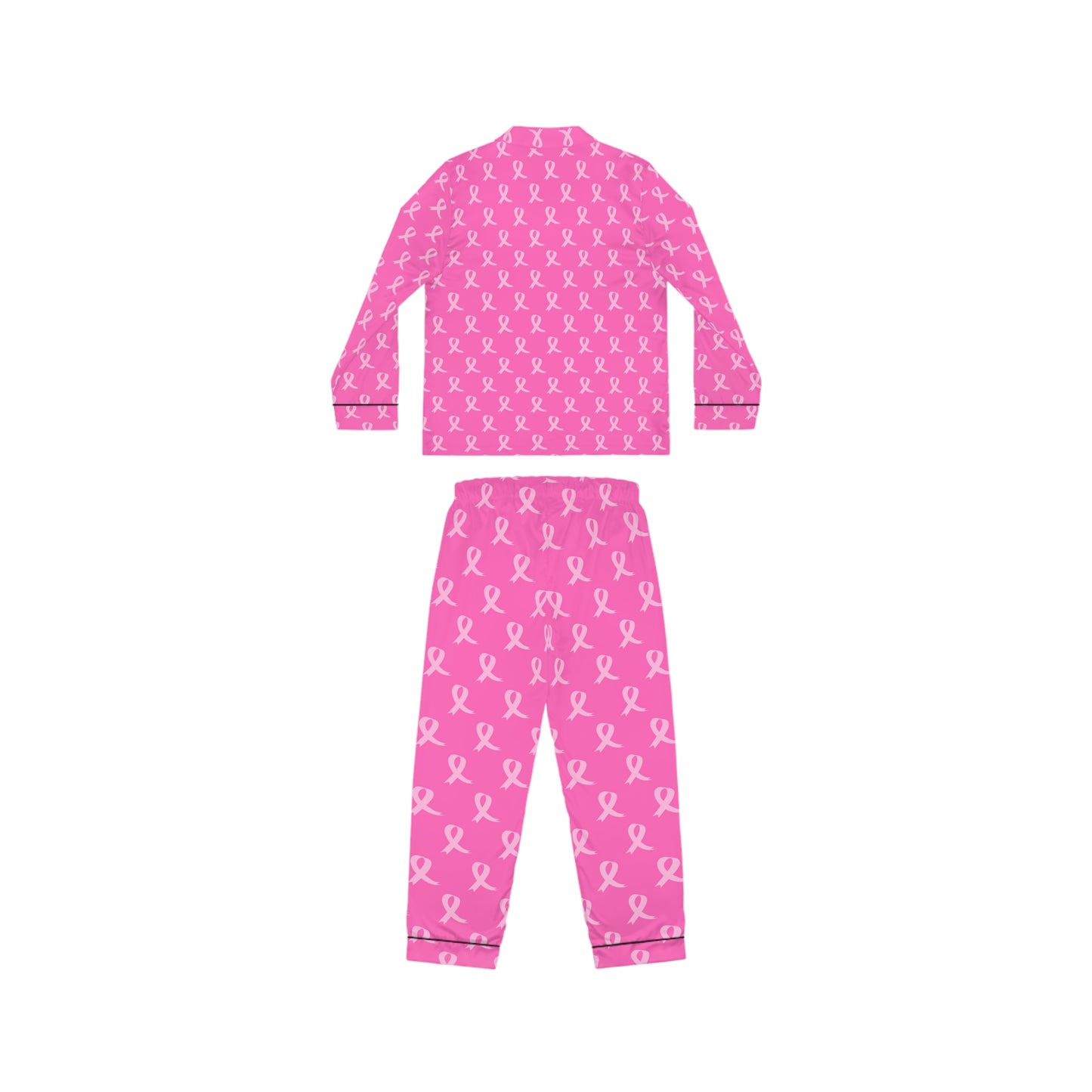 Breast Cancer Awareness Women's Satin Pajamas (AOP)