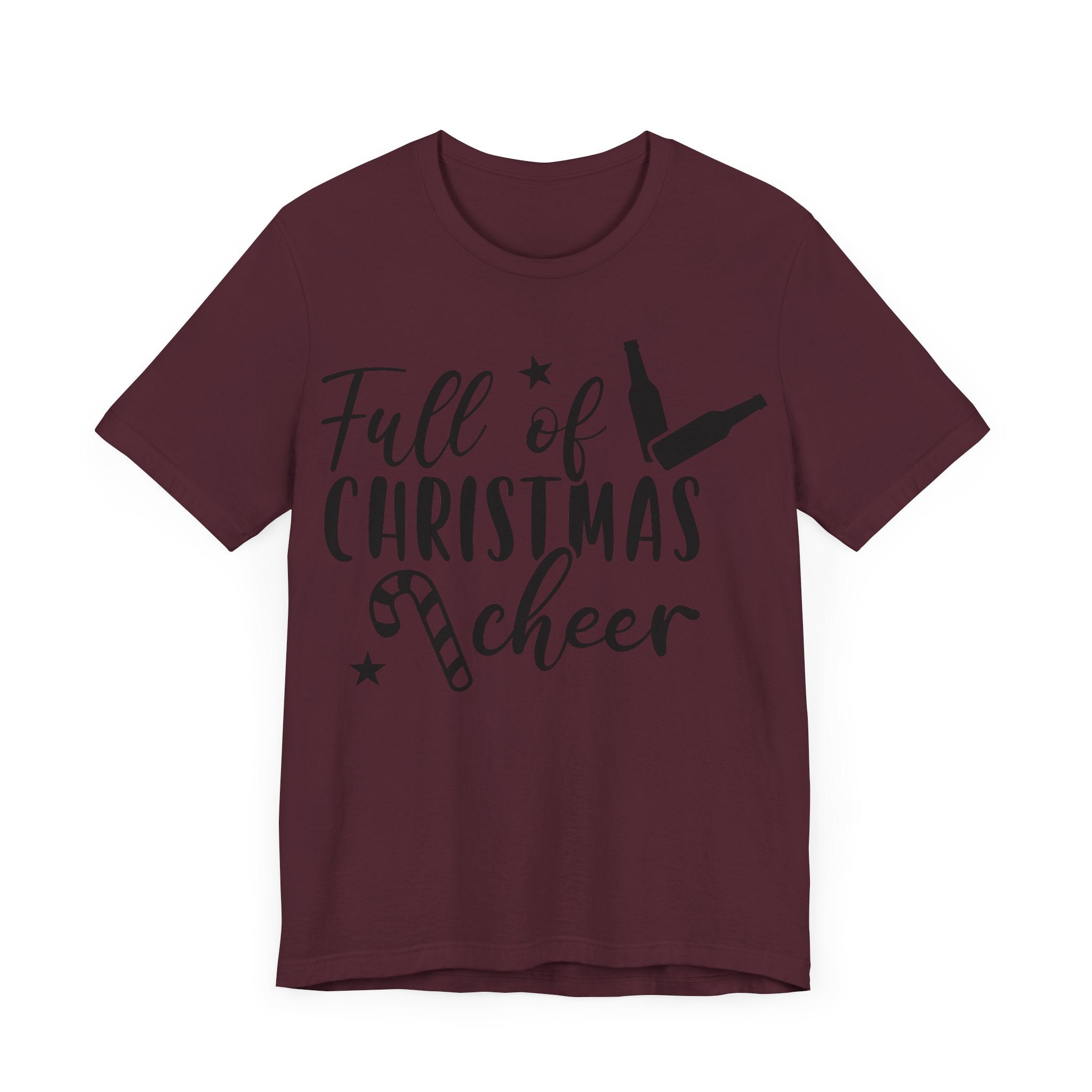 Full of Christmas Cheer & Beer Unisex Jersey Short Sleeve Tee
