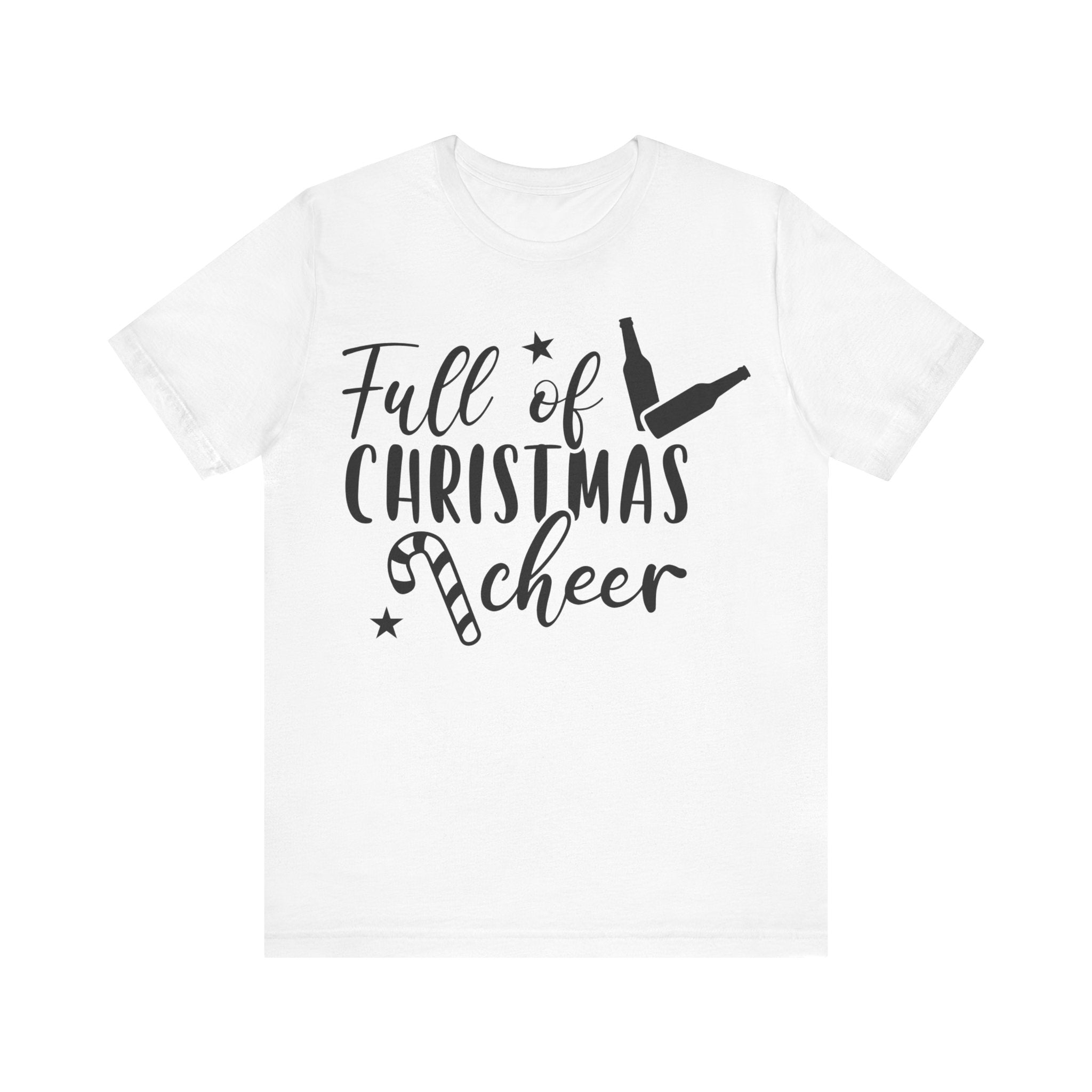 Full of Christmas Cheer & Beer Unisex Jersey Short Sleeve Tee