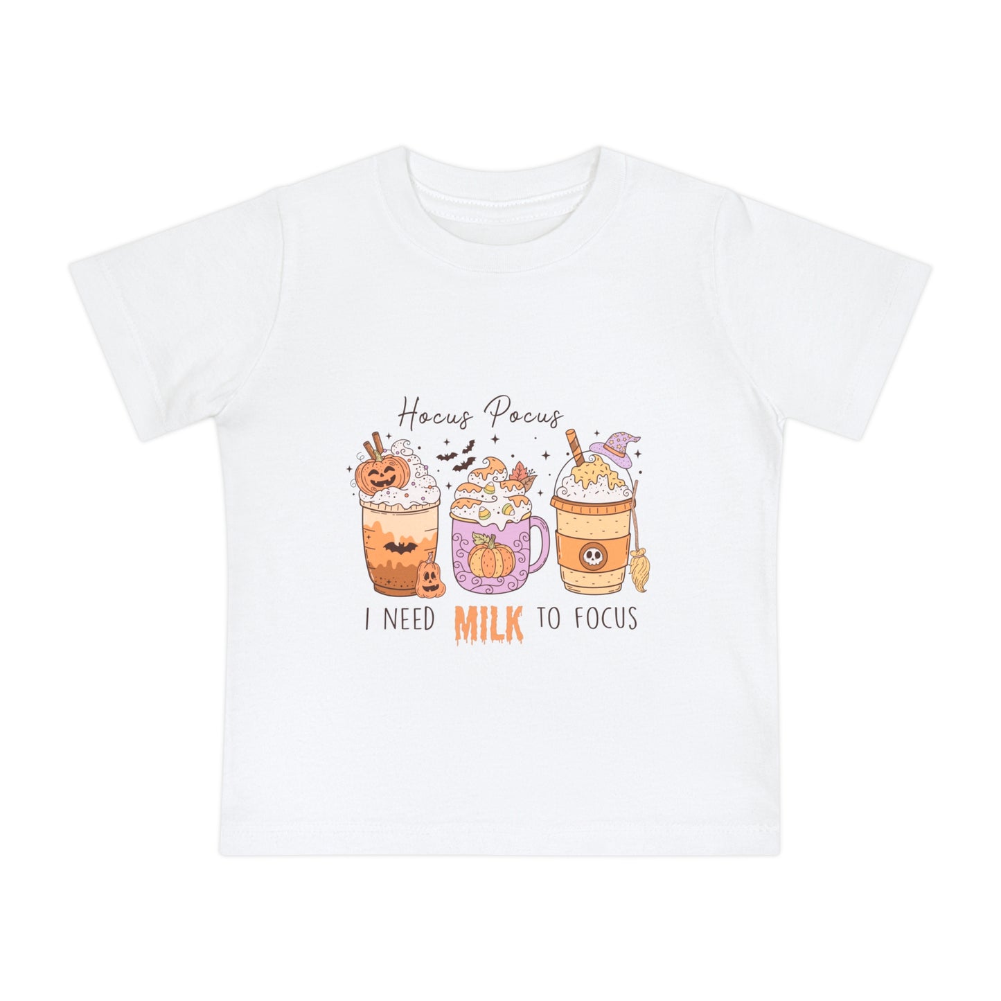 Hocus Pocus I Need Milk To Focus Baby Short Sleeve T-Shirt