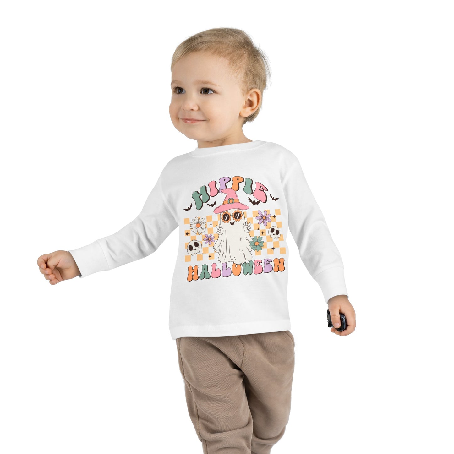 Hippie Halloween Toddler Long Sleeve Tee