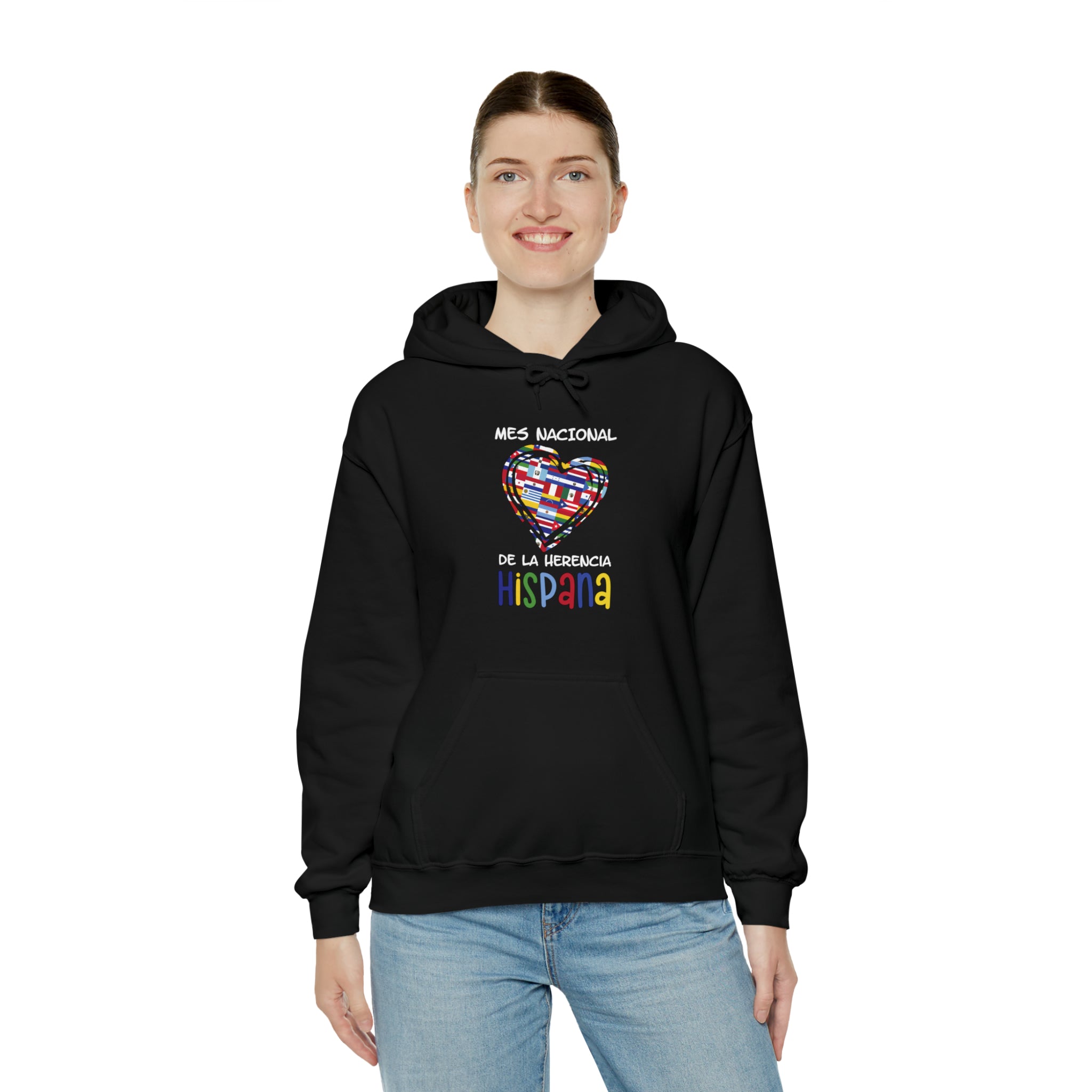 Mes Nacional Heart - Hispanic Heritage Month Unisex Hoodie