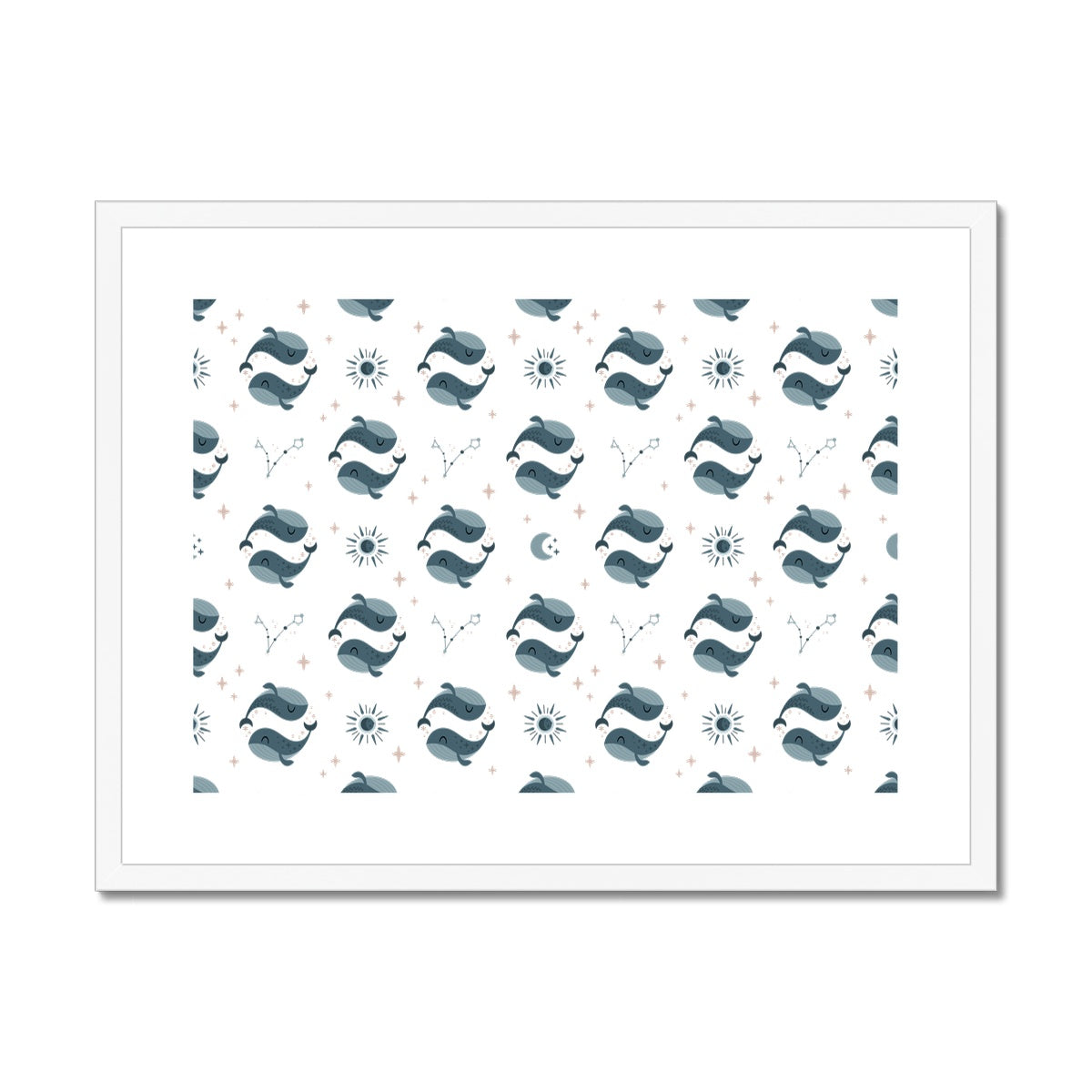 Pisces Pattern Framed & Mounted Print