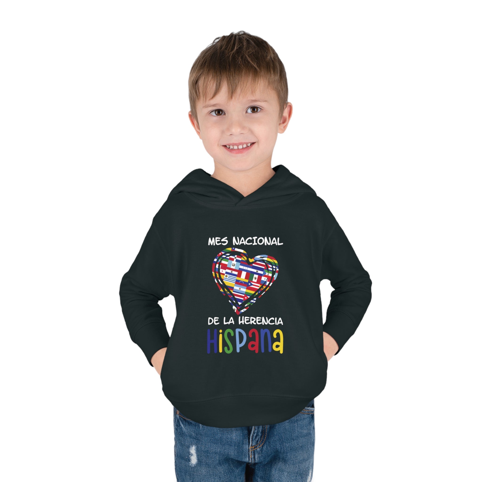 Mes Nacional Heart - Hispanic Heritage Month Toddler Hoodie
