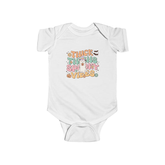 Thick Thighs Spooky Vibes Infant Fine Jersey Bodysuit
