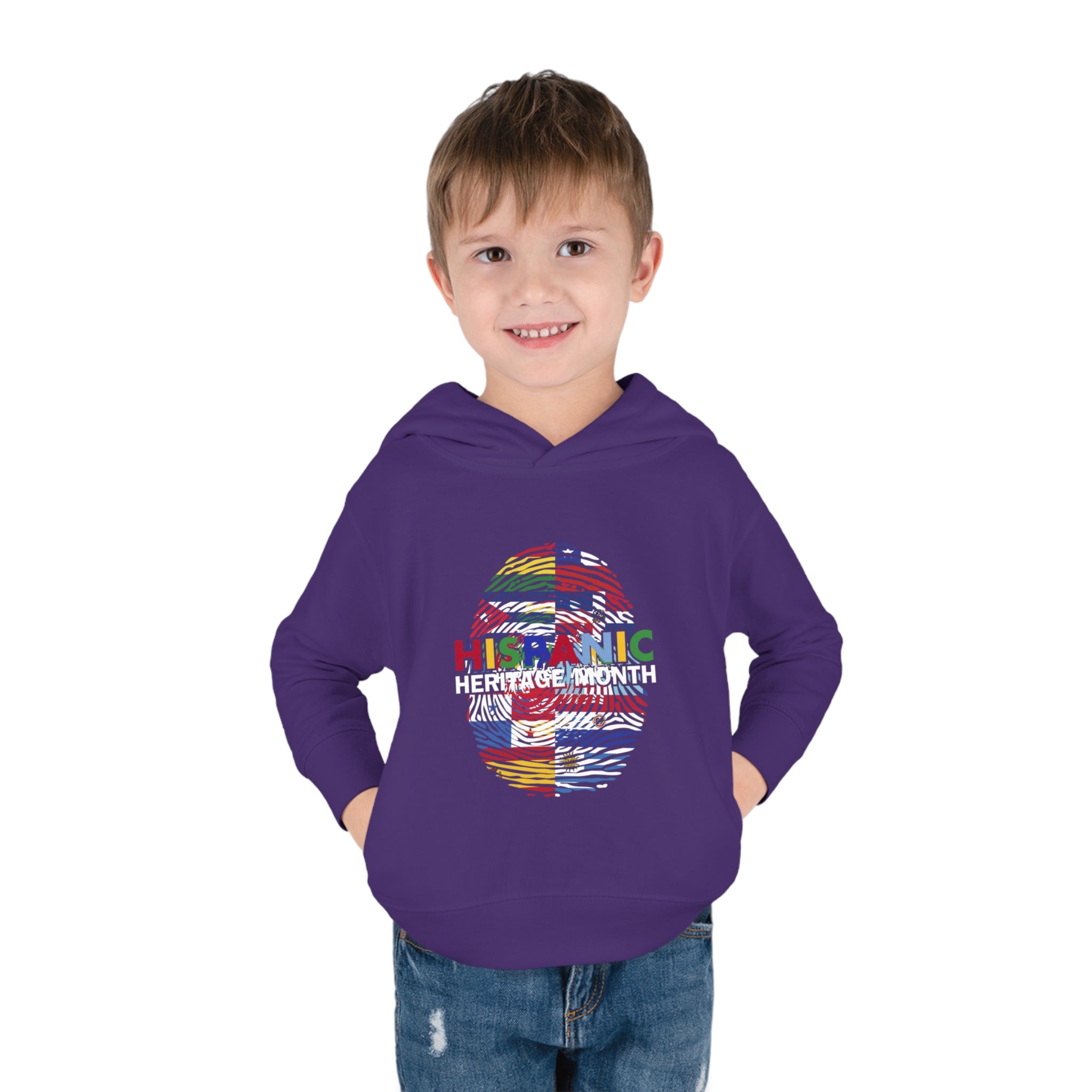 Flag Fingerprint - Hispanic Heritage Month Toddler Hoodie