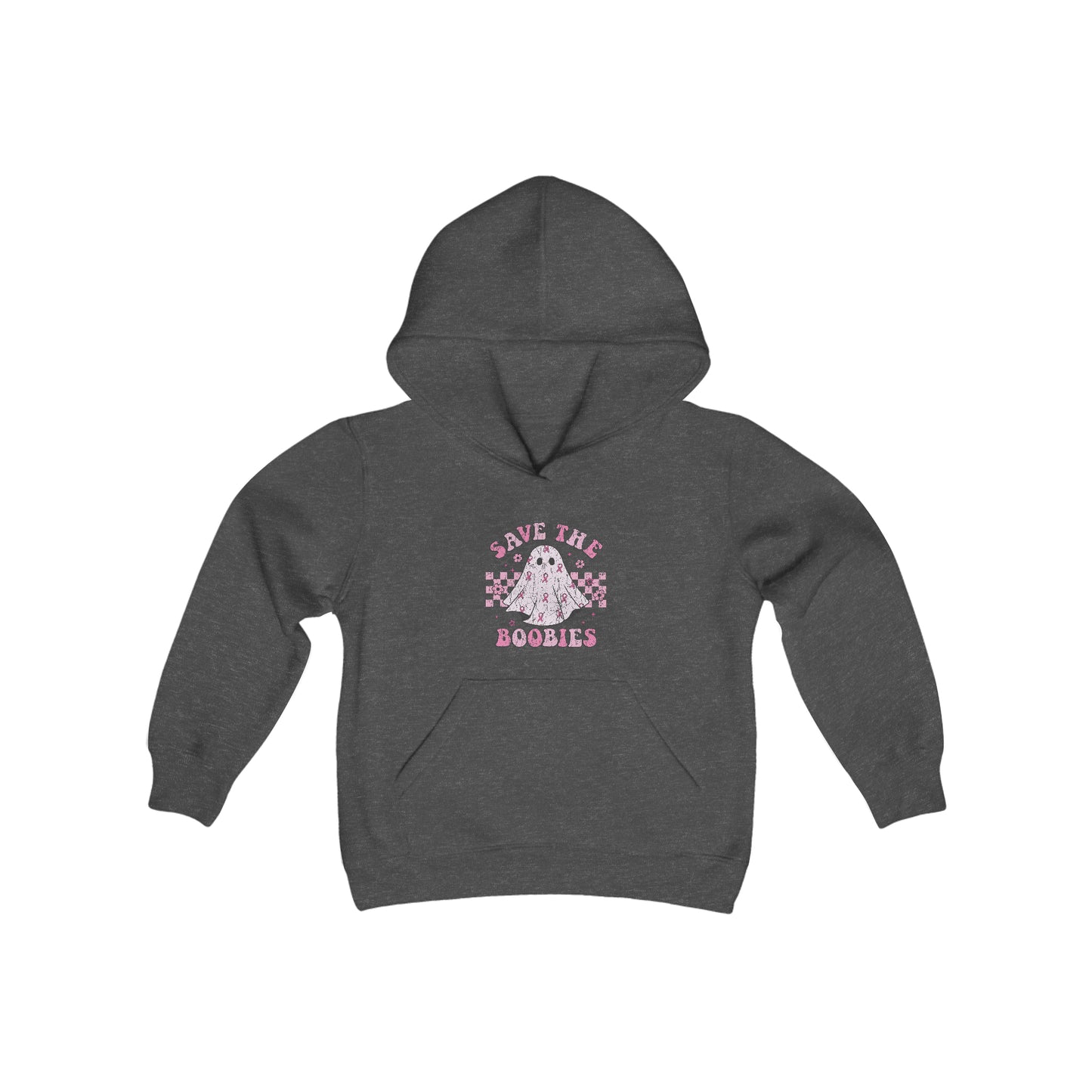 Save The Boobies Youth Heavy Blend Hooded Sweatshirt