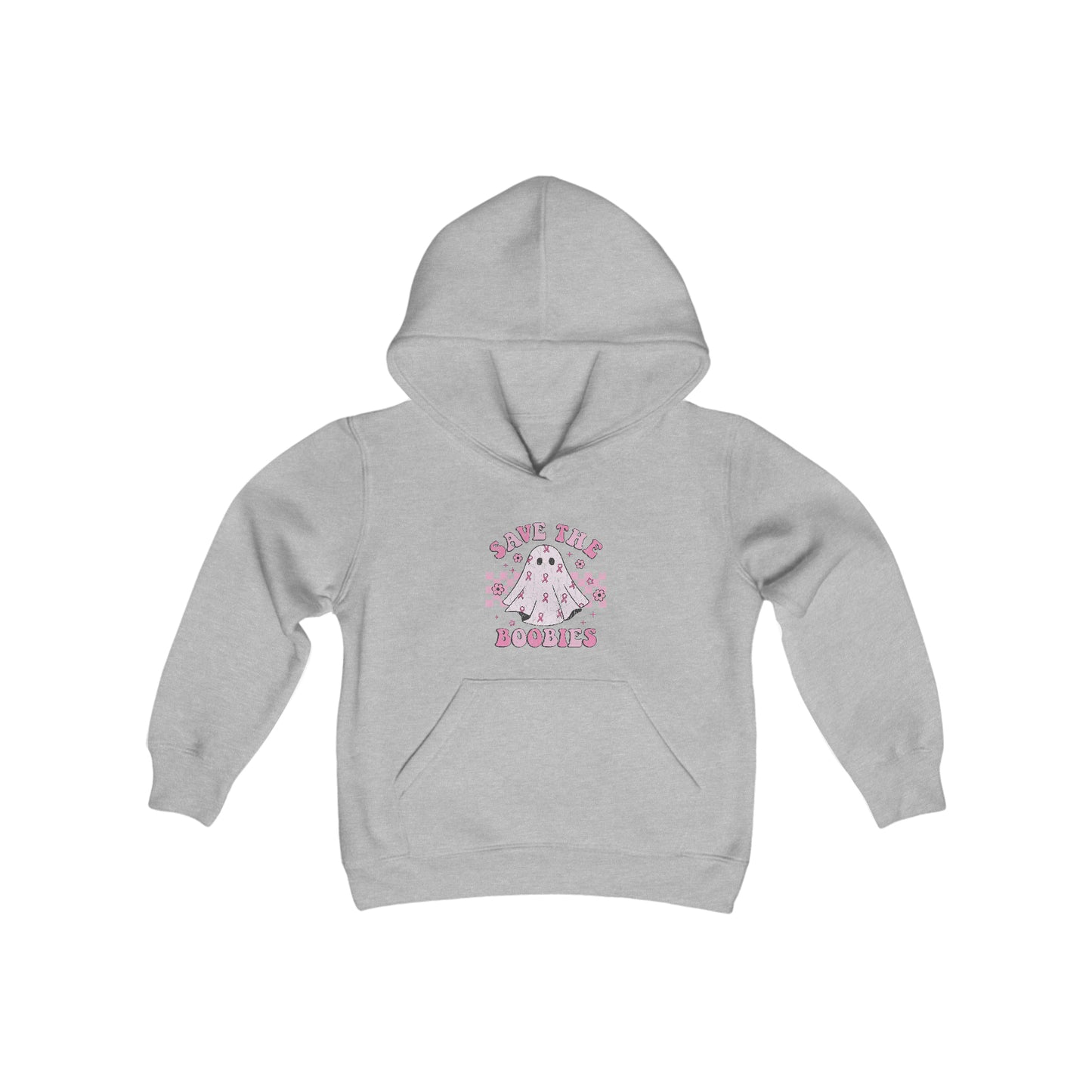 Save The Boobies Youth Heavy Blend Hooded Sweatshirt