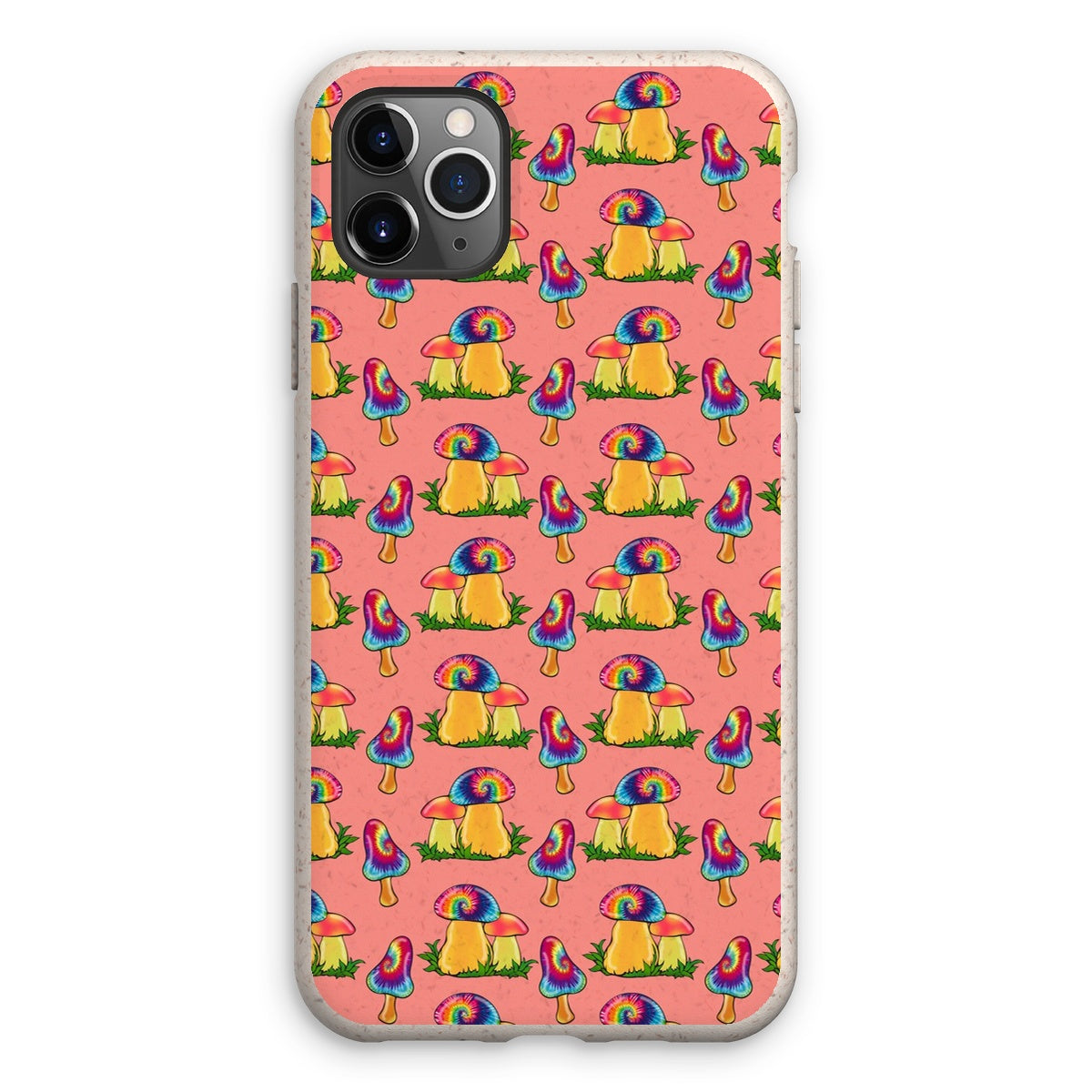 Retro Mushroom Pattern - Pink Eco Phone Case