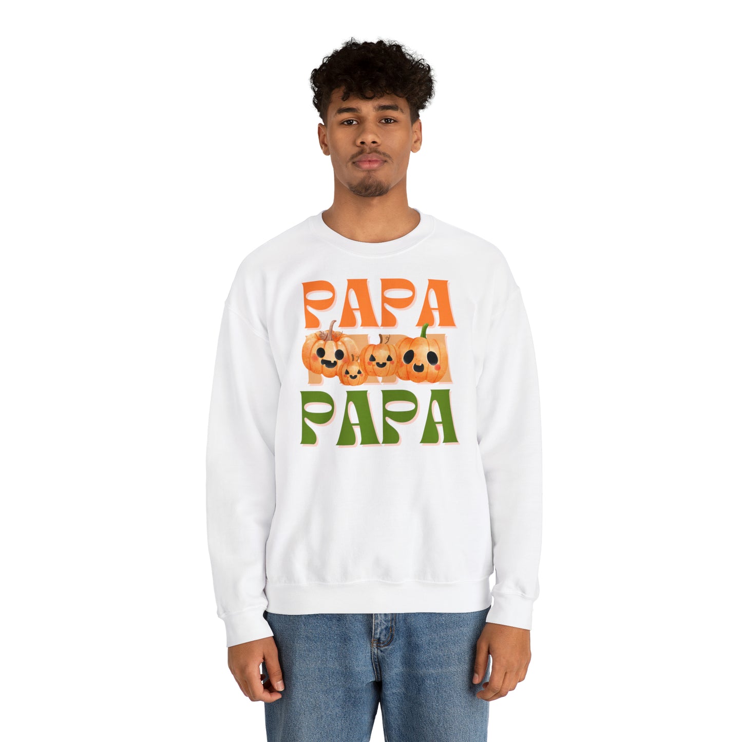 Papa Pumpkin Unisex Heavy Blend™ Crewneck Sweatshirt