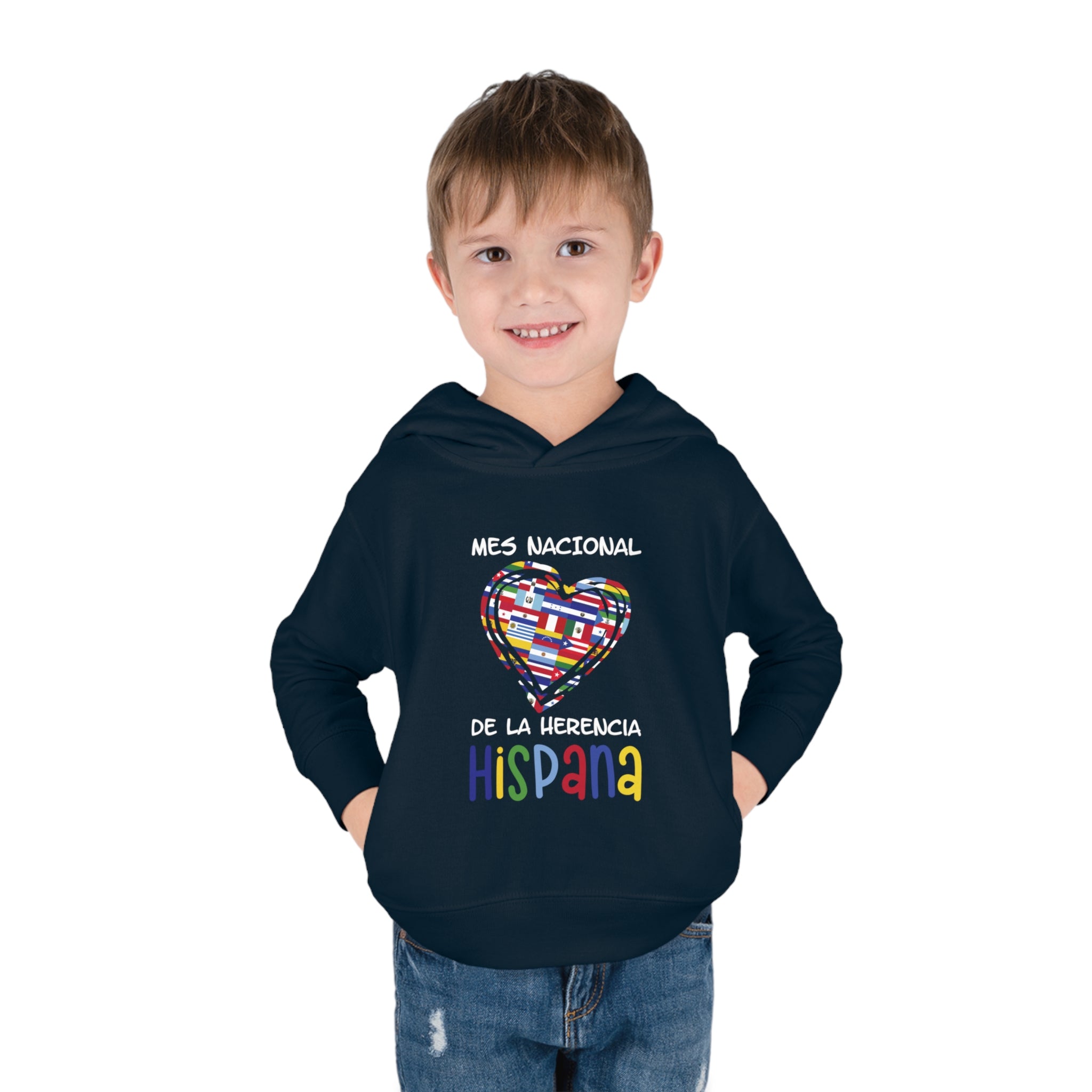 Mes Nacional Heart - Hispanic Heritage Month Toddler Hoodie