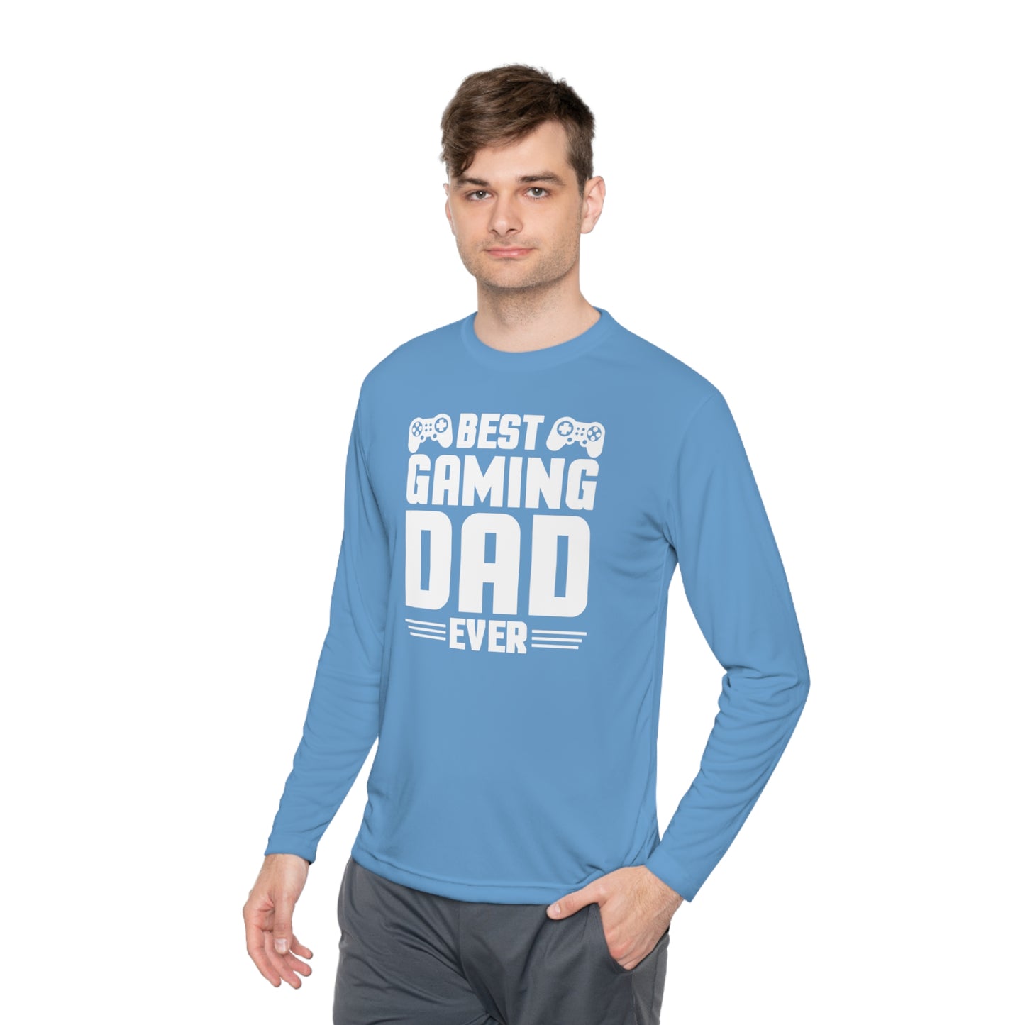 Best Gaming Dad Ever, Gaming Dad Tee, Gamer Dad, Dad Tee, Unisex Lightweight Long Sleeve Tee