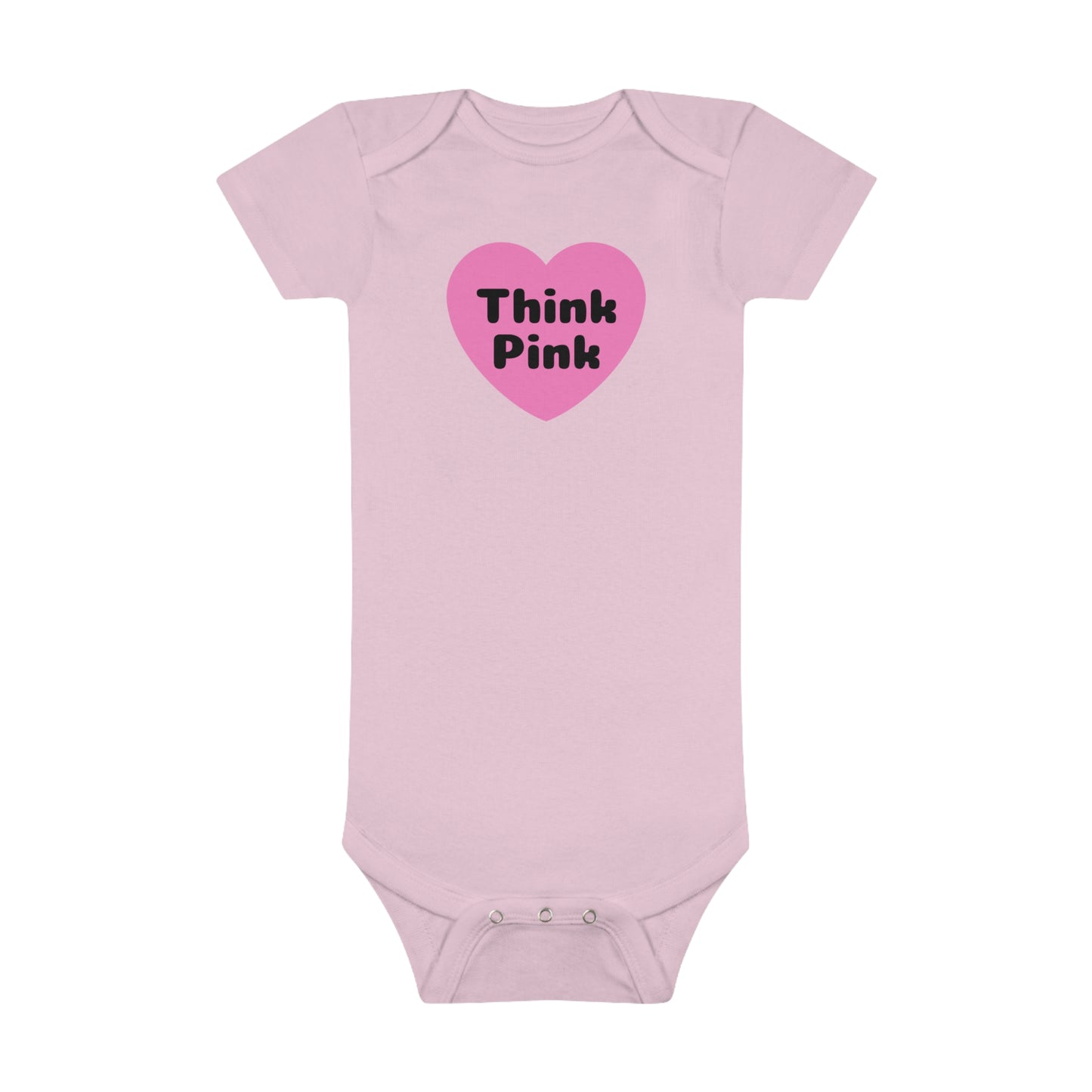 Think Pink, Think Pink Onesie, Think Pink Bodysuit, Think Pink Jumpsuit, Breast Cancer Awareness,  Baby Short Sleeve Onesie®