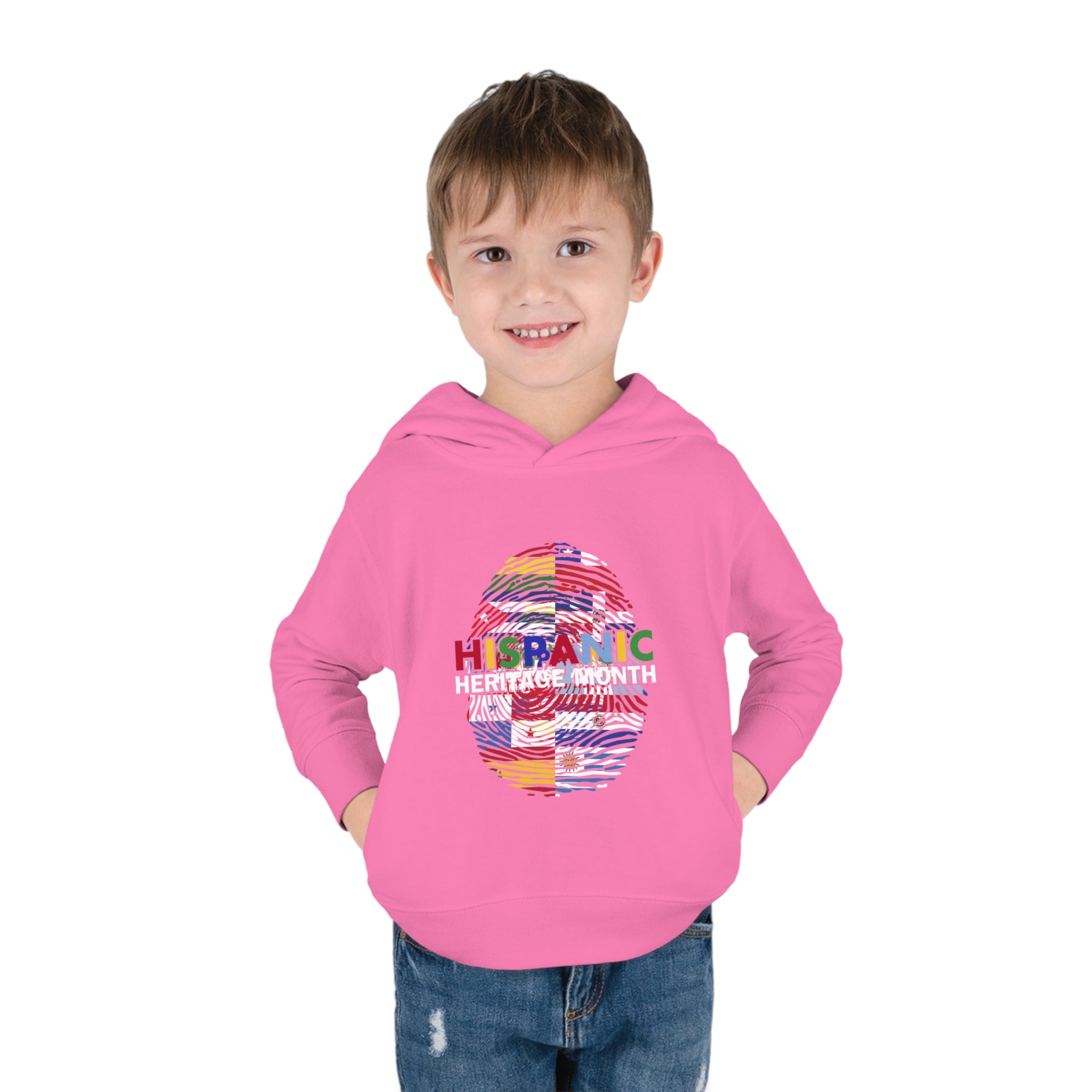 Flag Fingerprint - Hispanic Heritage Month Toddler Hoodie