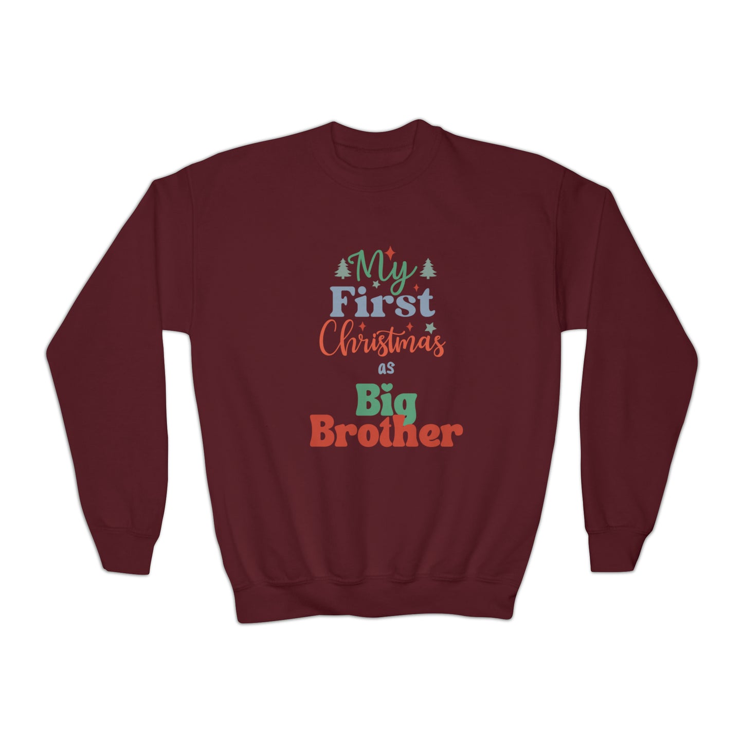 My First Christmas as Big Brother Youth Crewneck Sweatshirt