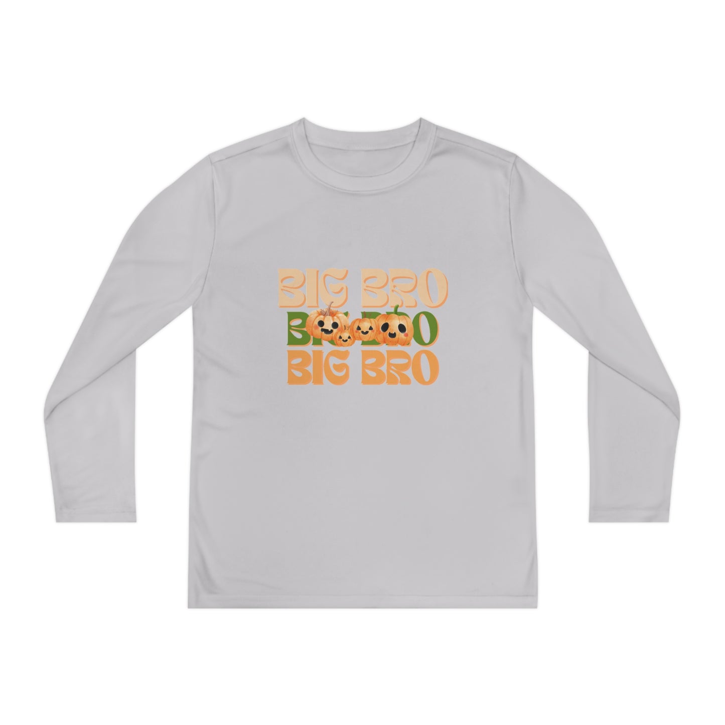 Big Bro Pumpkin Youth Long Sleeve Competitor Tee