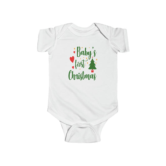 Baby's First Christmas Infant Fine Jersey Bodysuit