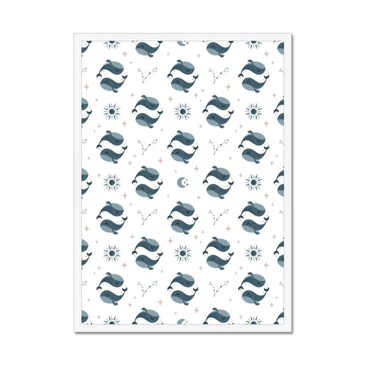 Pisces Pattern Framed Print