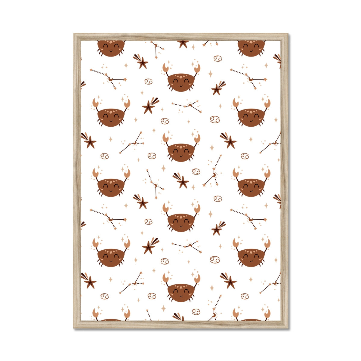 Cancer Pattern Framed Print