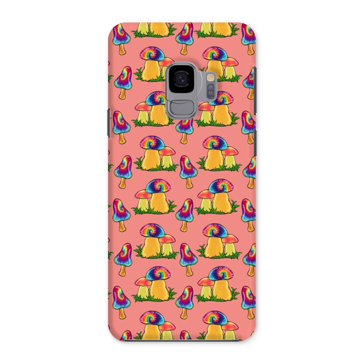 Retro Mushroom Pattern - Pink Snap Phone Case