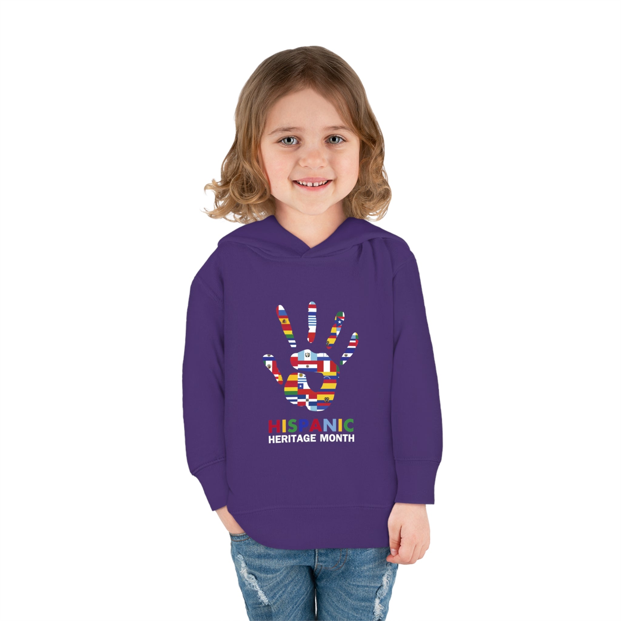 Flag Handprint - Hispanic Heritage Month Toddler Hoodie