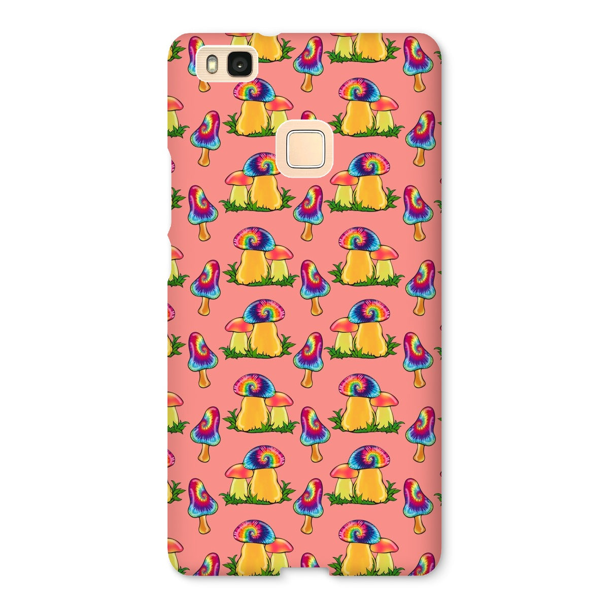 Retro Mushroom Pattern - Pink Snap Phone Case