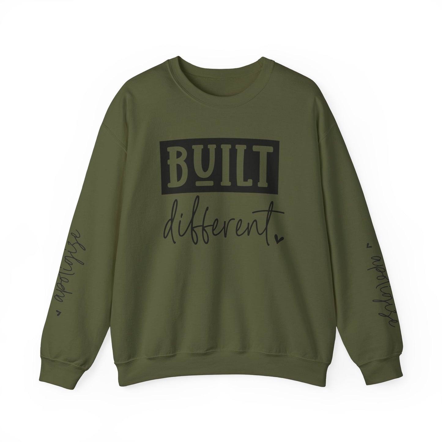 Built Different & Don't Apologise, Unisex Heavy Blend™ Crewneck Sweatshirt