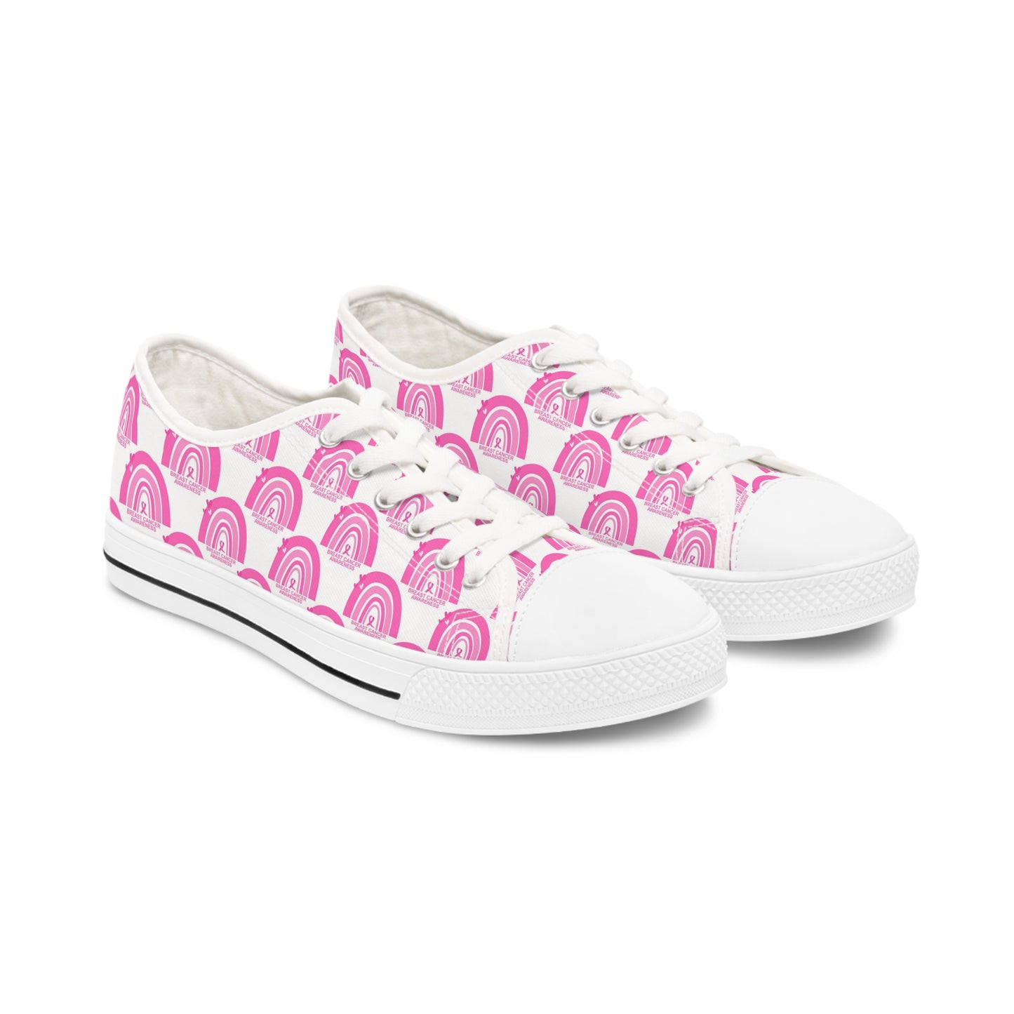 Breast Cancer Awareness Women's Low Top Sneakers