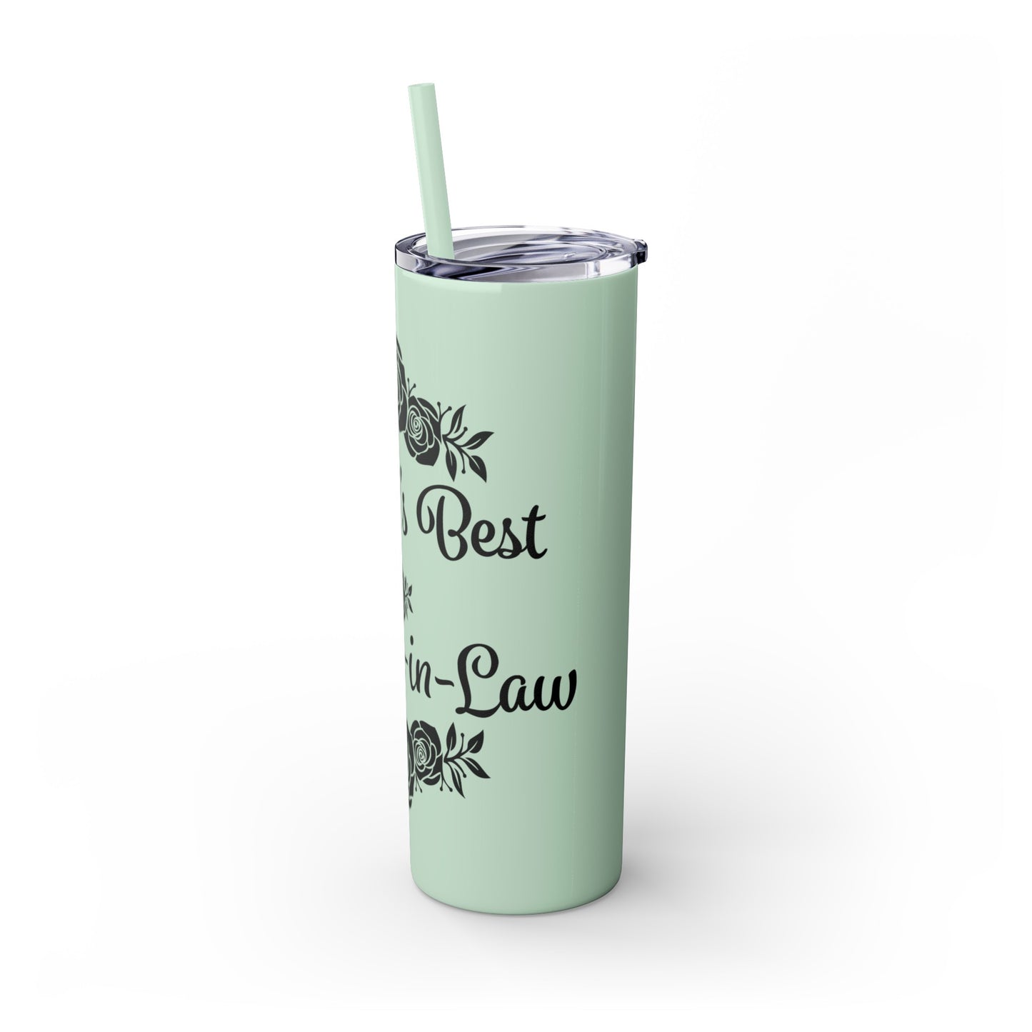 World's Best Mother-In-Law Skinny Tumbler with Straw, 20oz