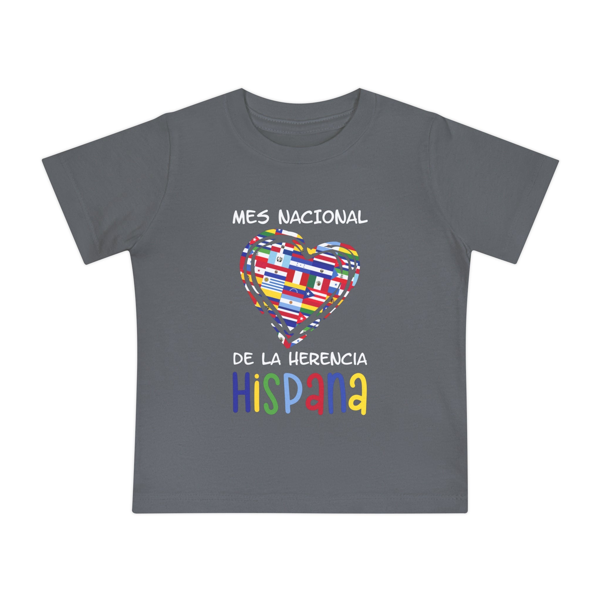 Mes Nacional Heart - Hispanic Heritage Month Baby Short Sleeve T-Shirt