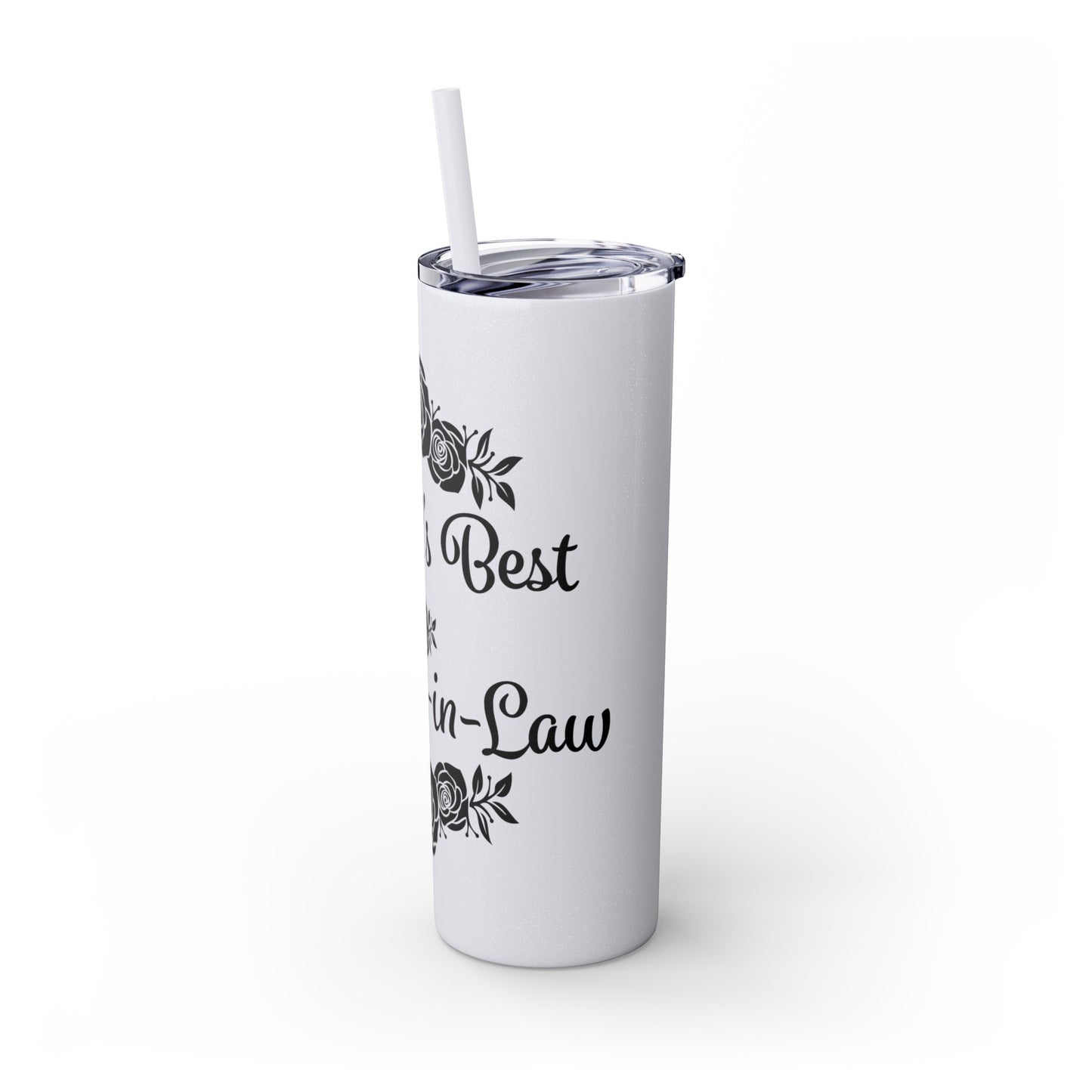 World's Best Mother-In-Law Skinny Tumbler with Straw, 20oz