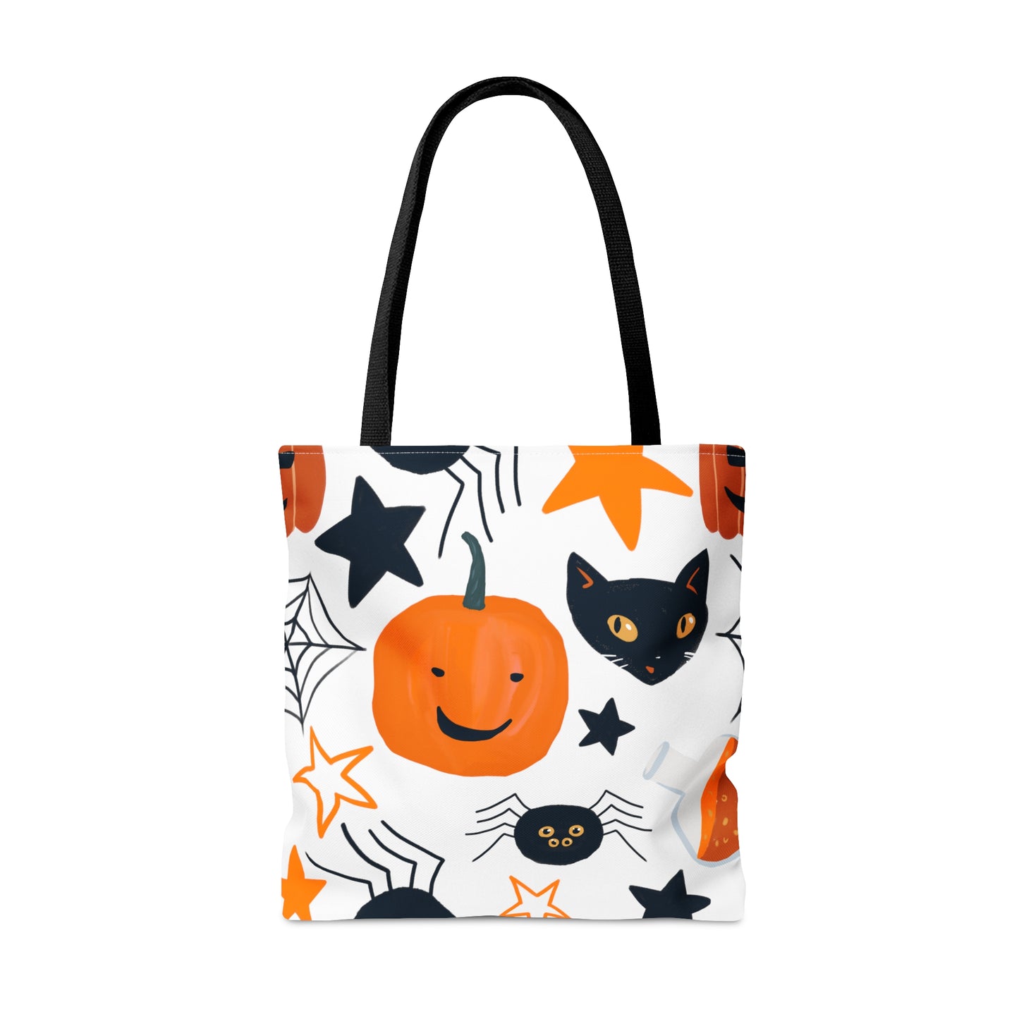 Halloween Stars, Cats & Pumpkins Tote Bag (AOP)