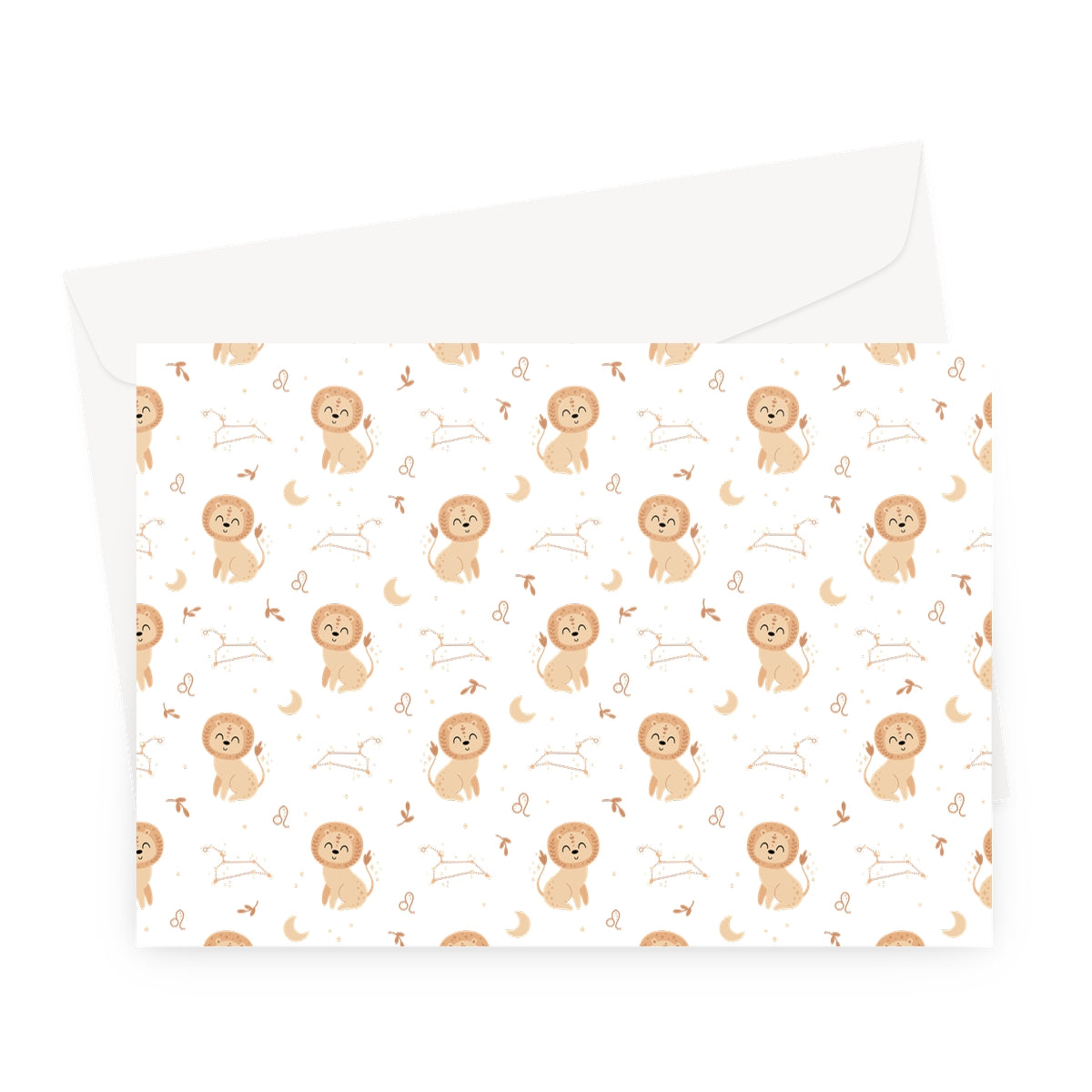 Leo Pattern Greeting Card