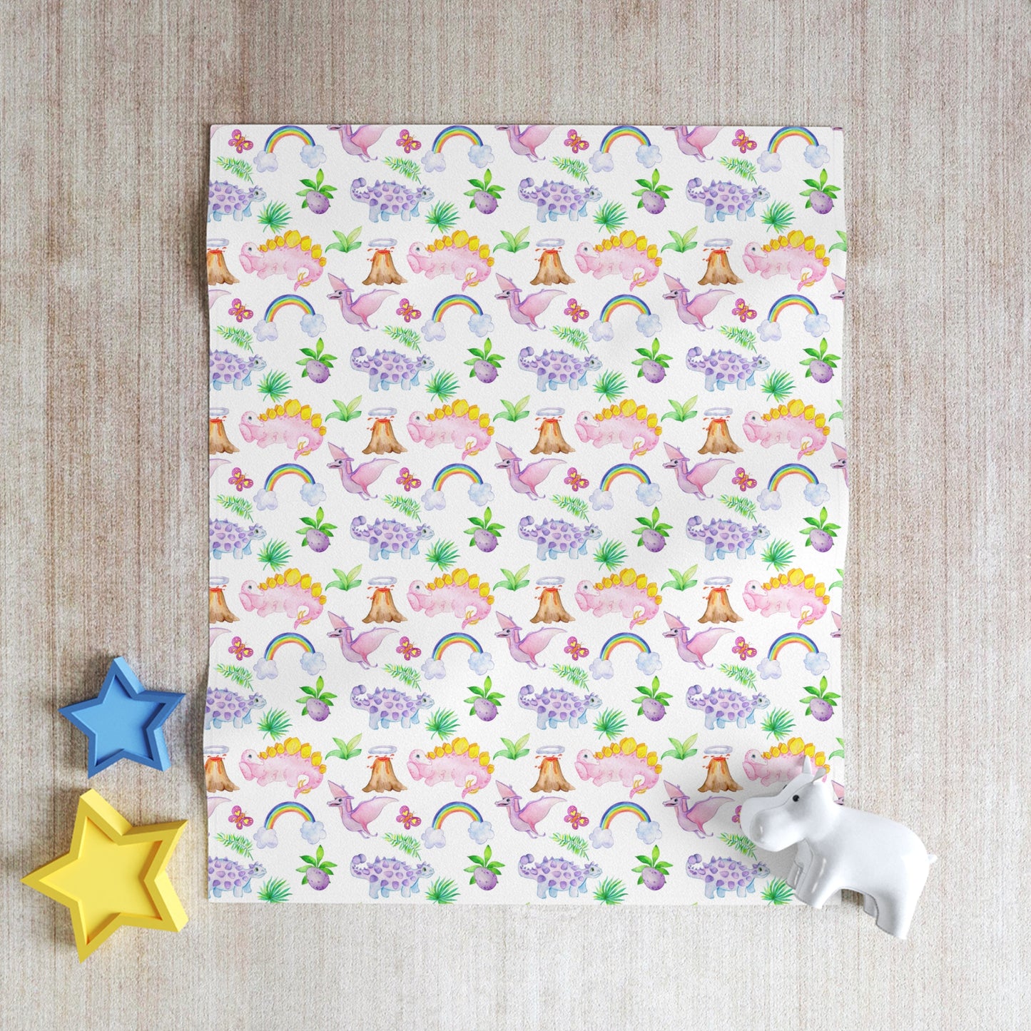 Dino Pattern, Baby Blanket, Dino Baby Blanket, Throw Blanket