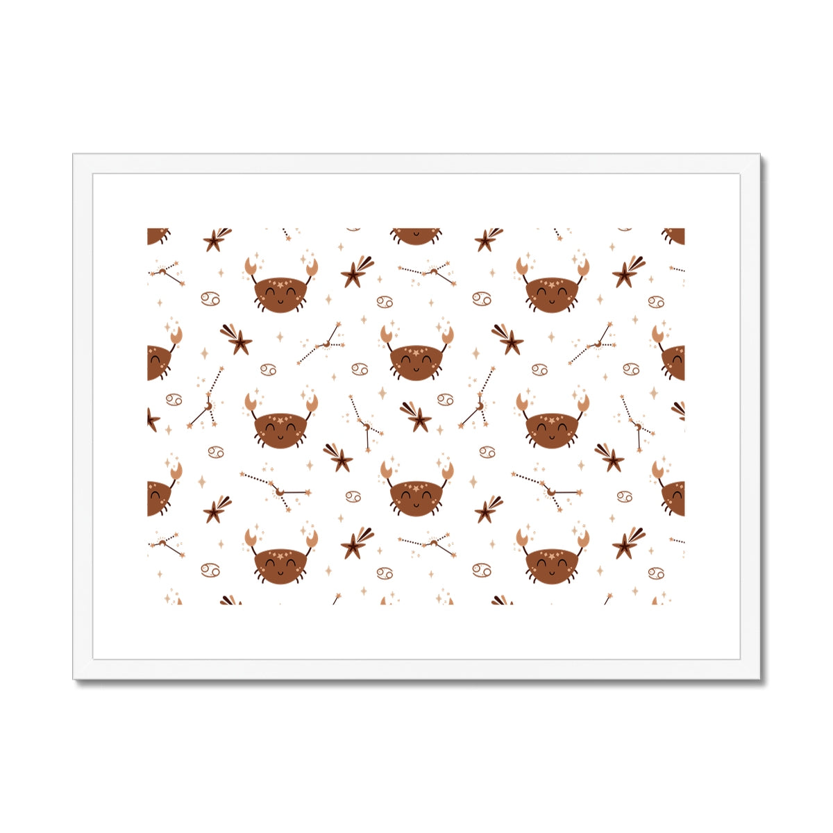 Cancer Pattern Framed & Mounted Print