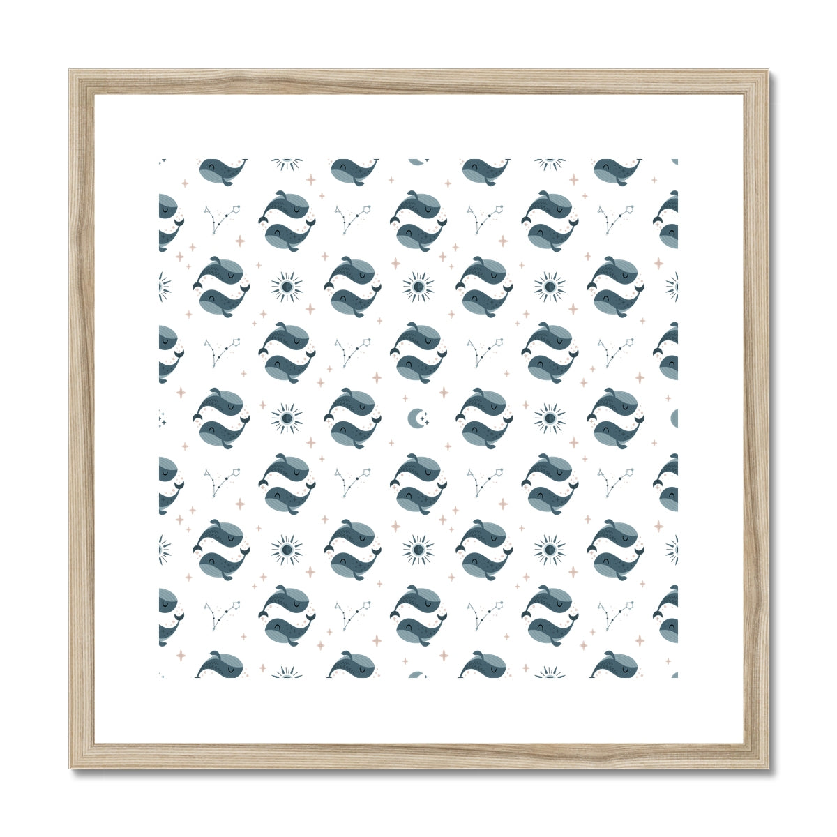 Pisces Pattern Framed & Mounted Print