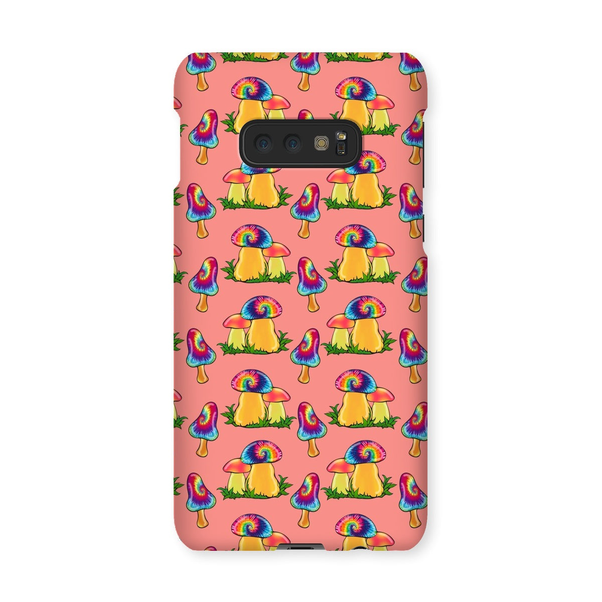 Retro Mushroom Pattern - Pink Snap Phone Case