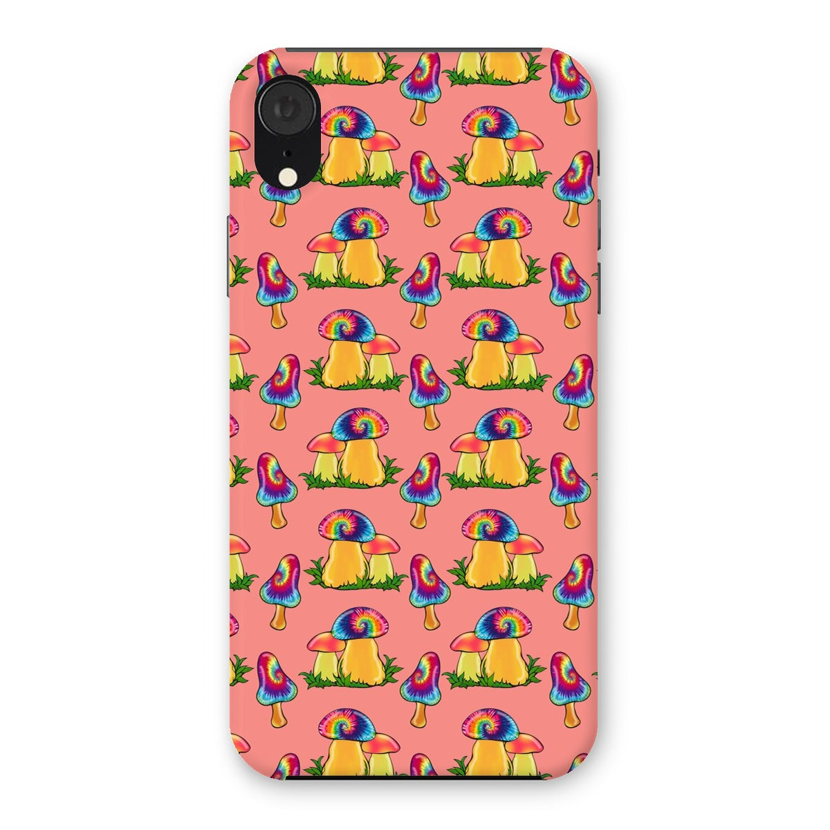 Retro Mushroom Pattern - Pink Snap Phone Case