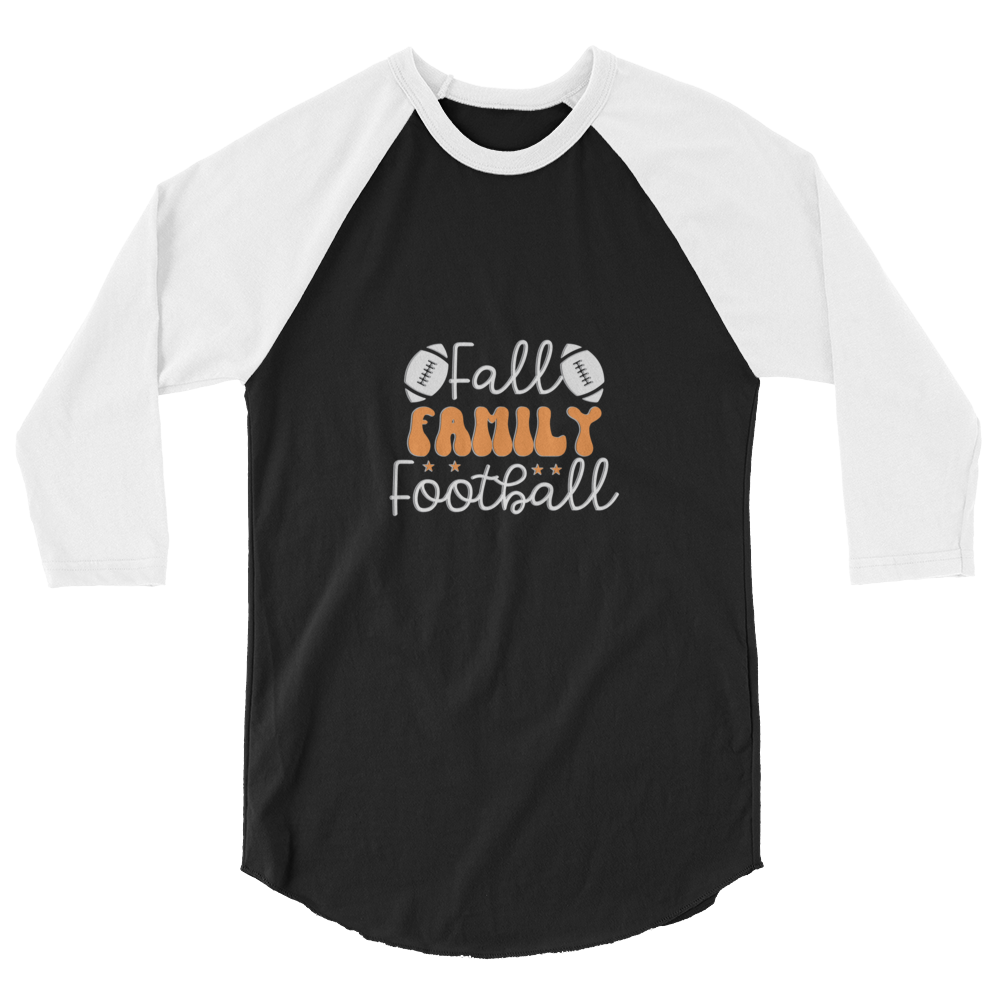 Fall Family Football 3/4 sleeve raglan shirt