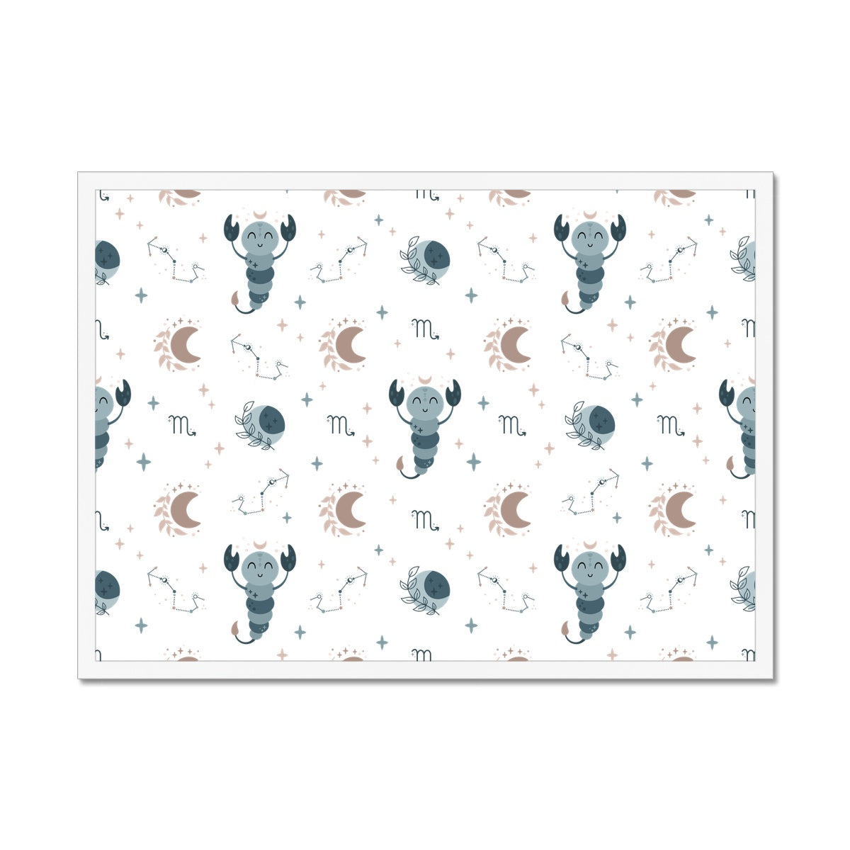 Scorpio Pattern Framed Print