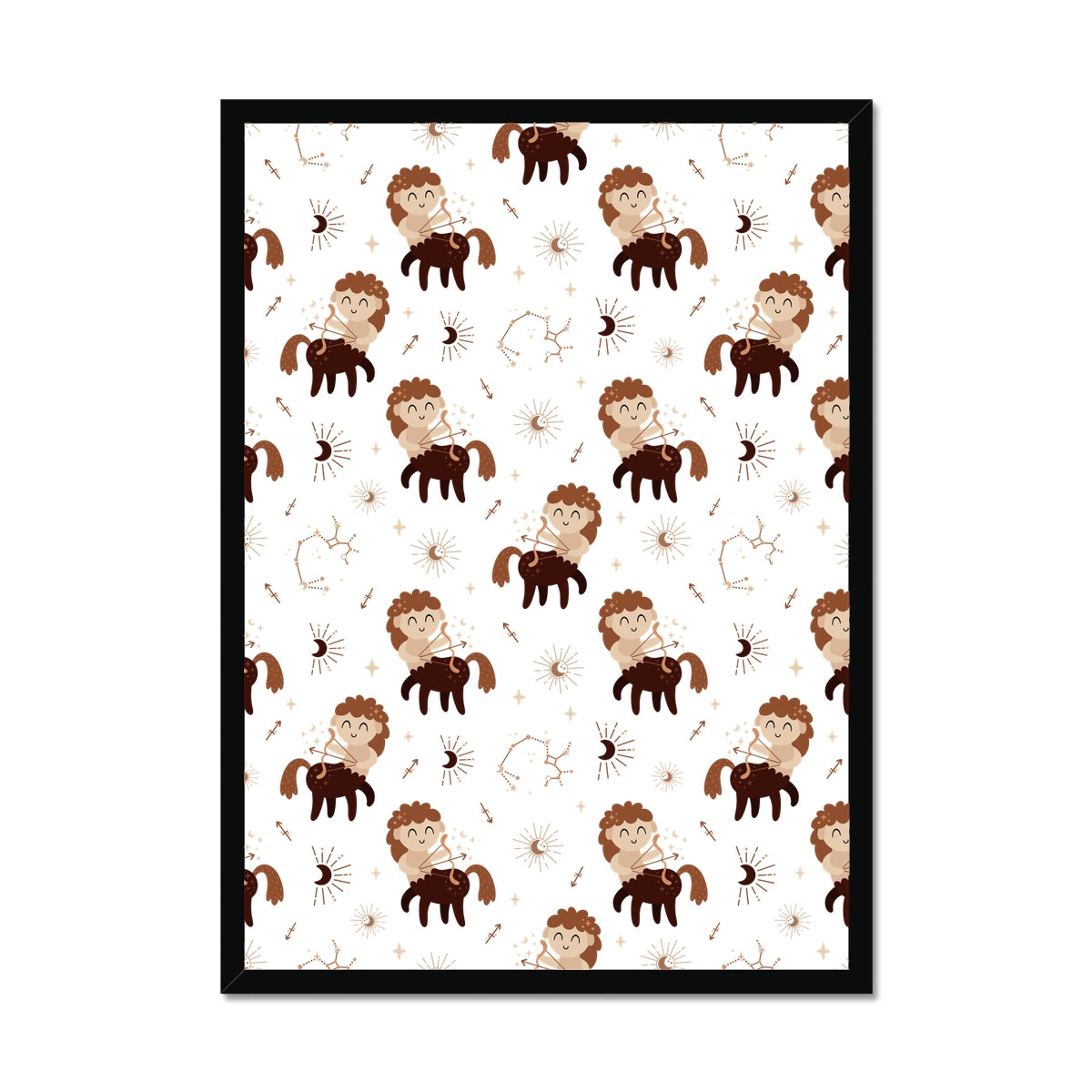 Sagittarius Pattern Framed Print